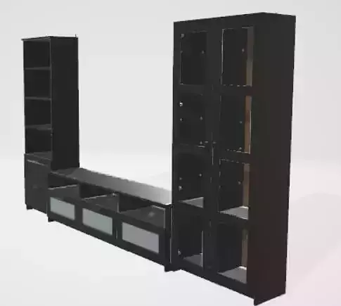3d bookshelf for interior scene 3D model