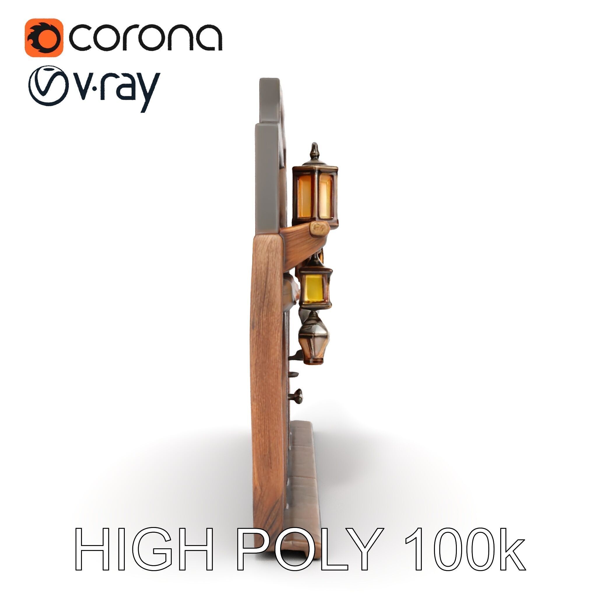 Western Saloon Entrance model pack with detailed wood texture Low-poly 3D model_19