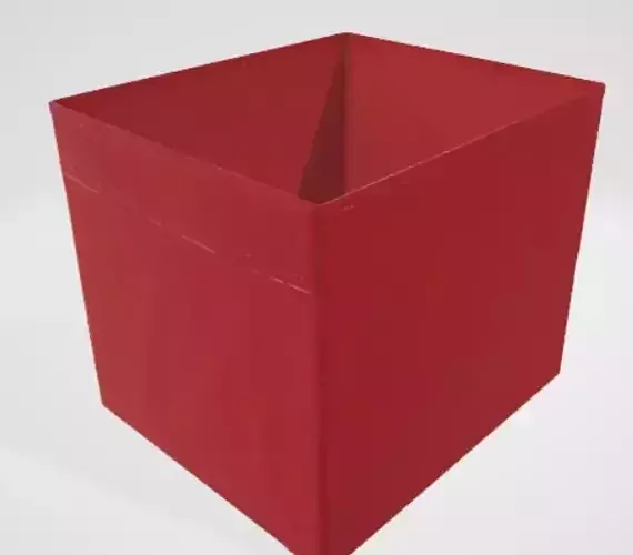 3d red box for interior scene