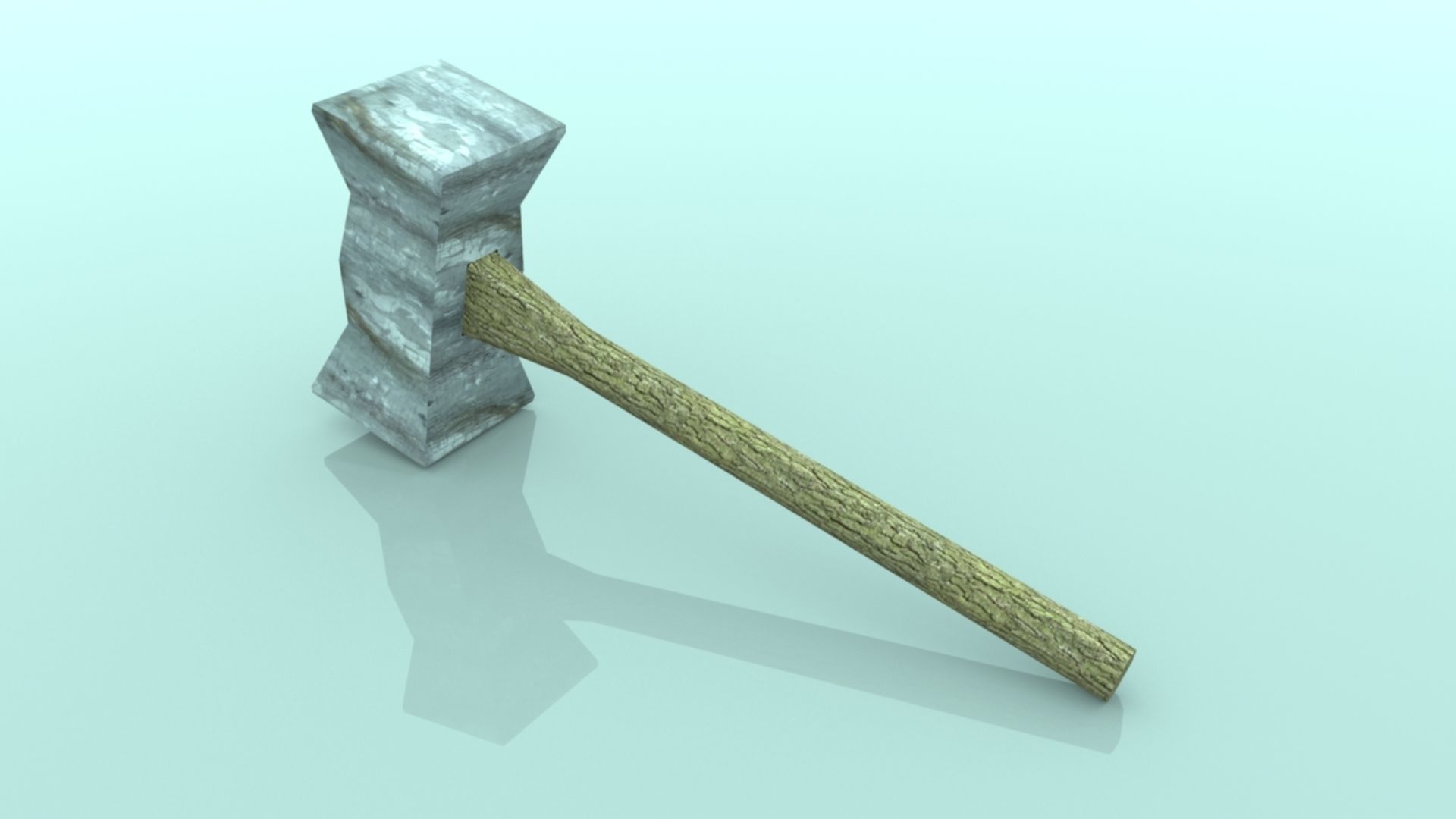 War hammer Low-poly 3D model_1