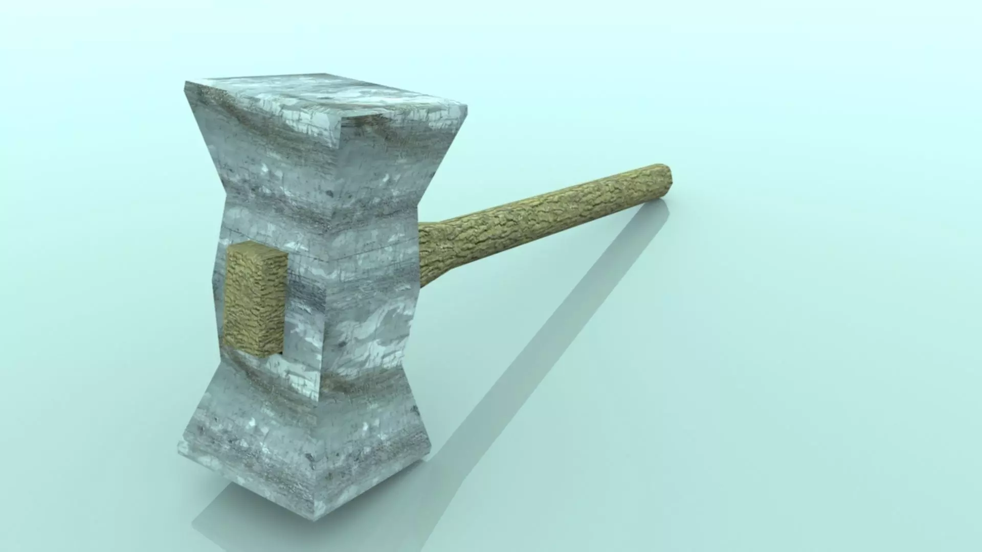 War hammer Low-poly 3D model_0