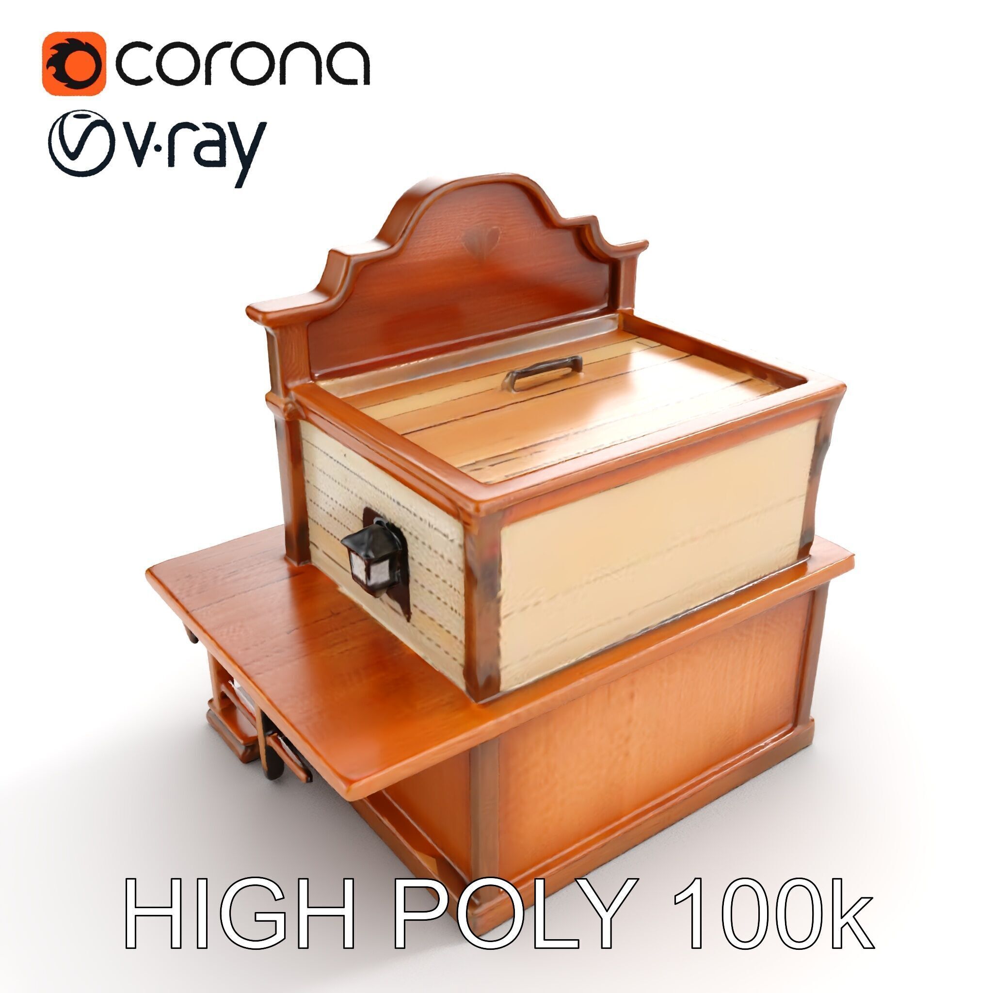 Western Saloon Building D Model Pack Low-poly 3D model_20