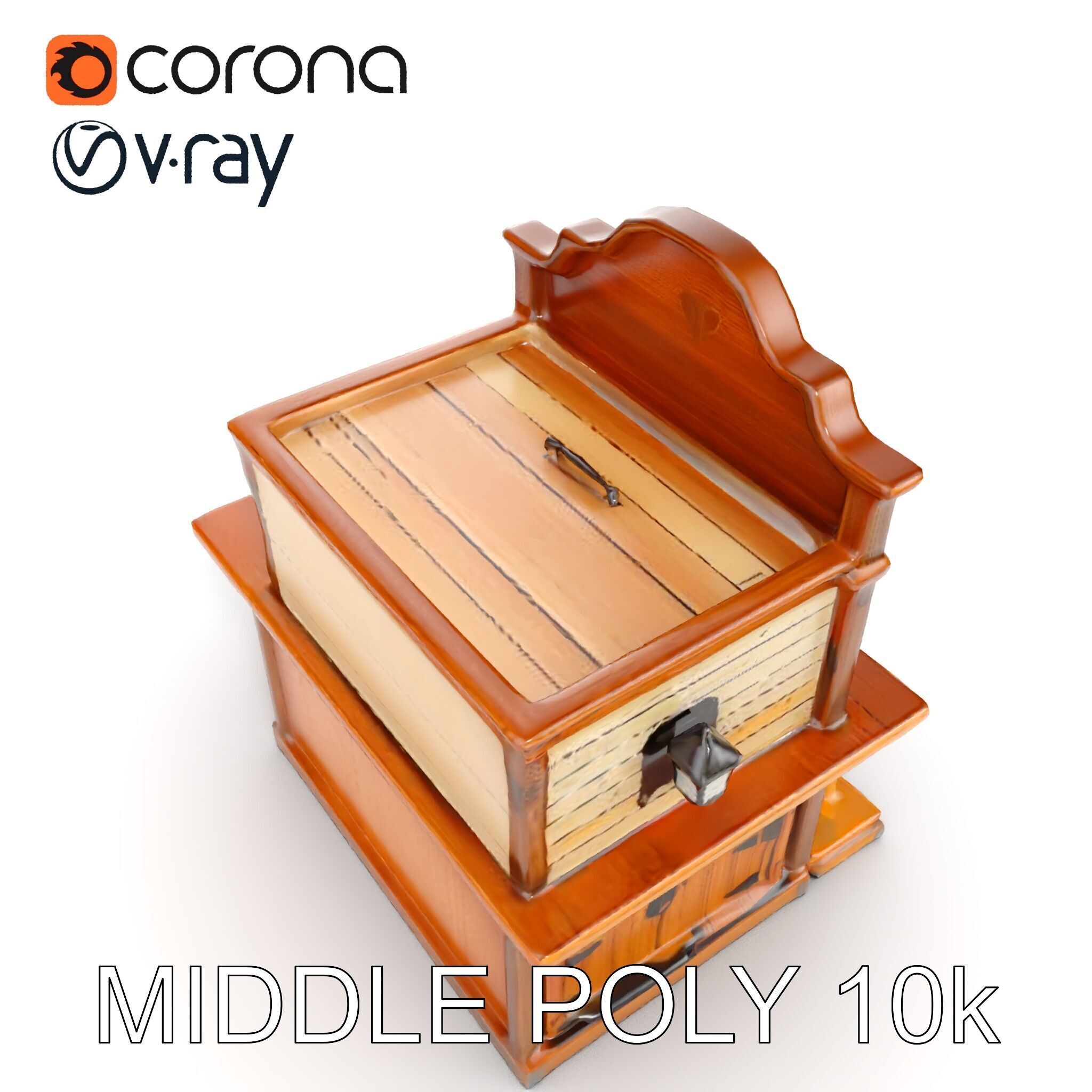 Western Saloon Building D Model Pack Low-poly 3D model_27