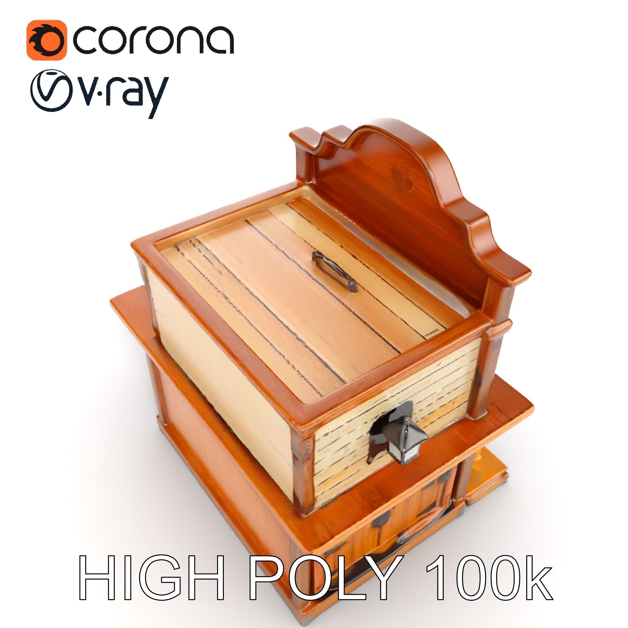 Western Saloon Building D Model Pack Low-poly 3D model_17