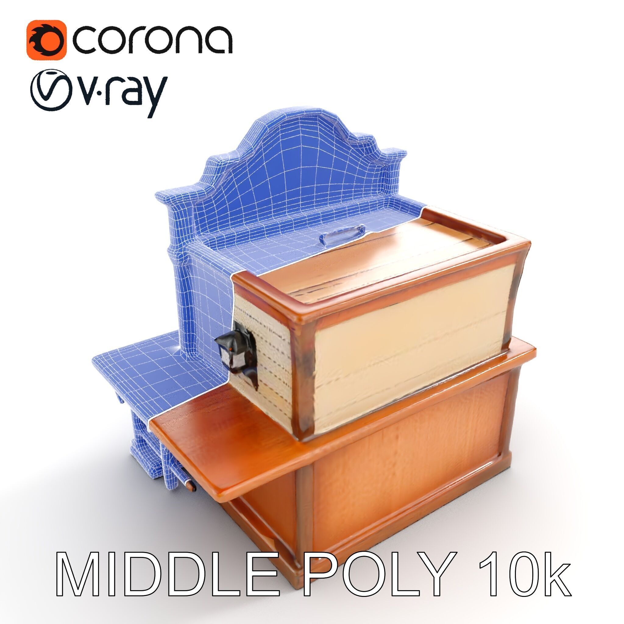 Western Saloon Building D Model Pack Low-poly 3D model_15