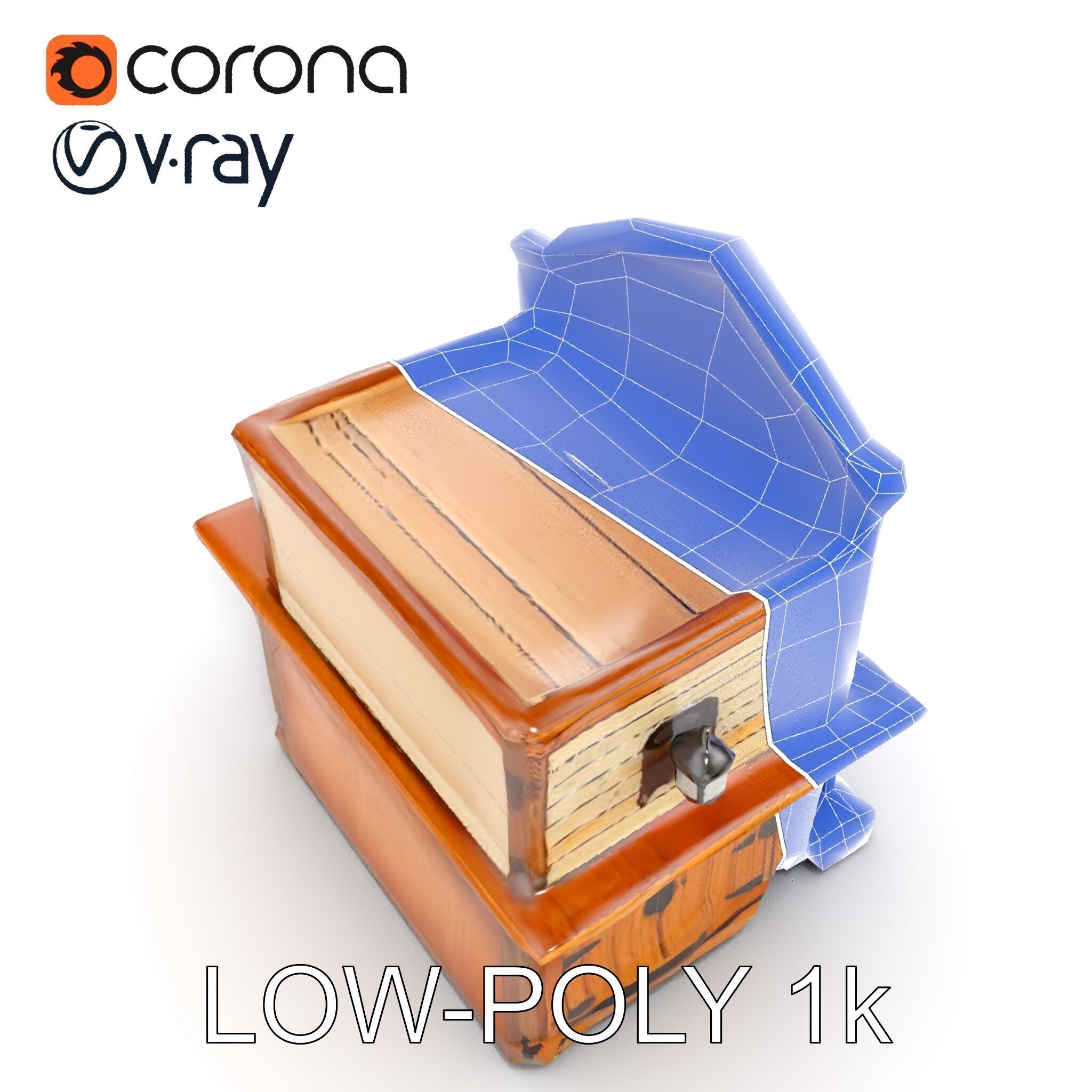 Western Saloon Building D Model Pack Low-poly 3D model_28