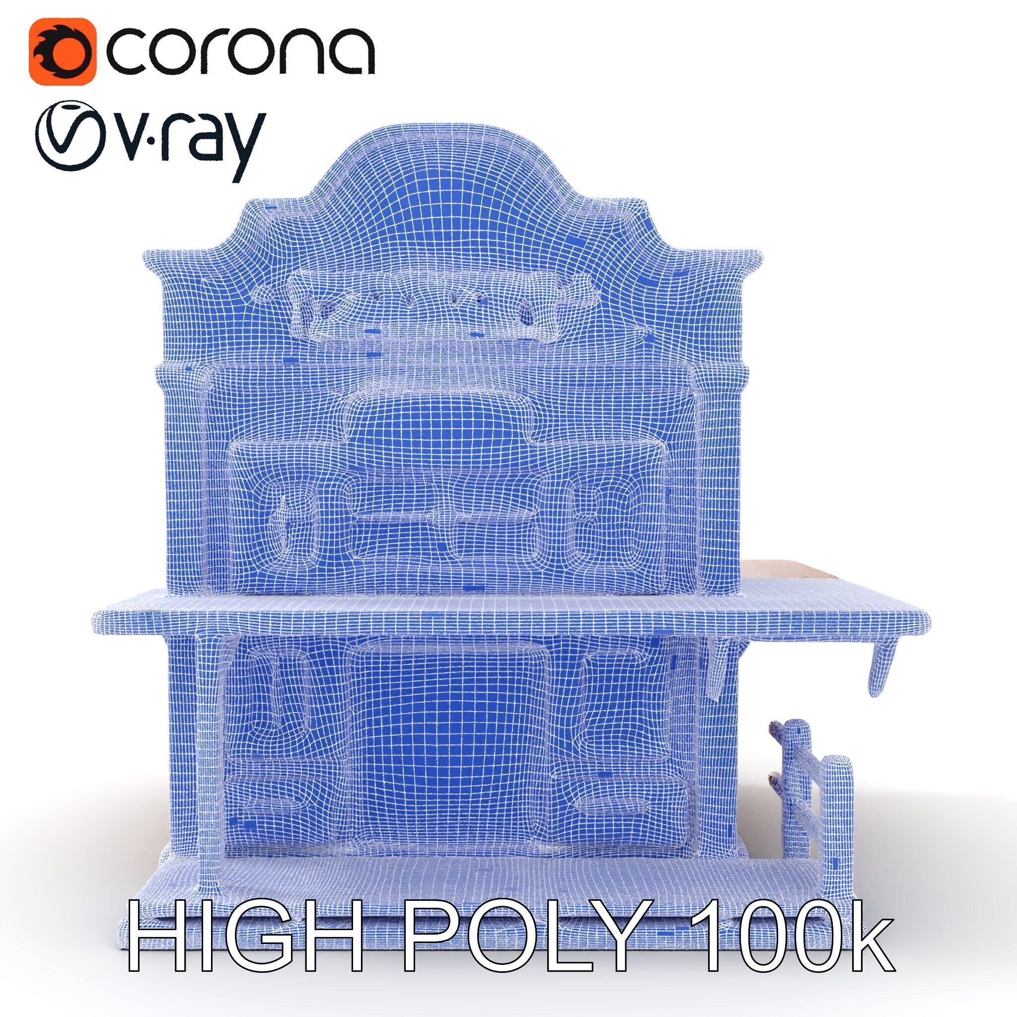 Western Saloon Building D Model Pack Low-poly 3D model_32