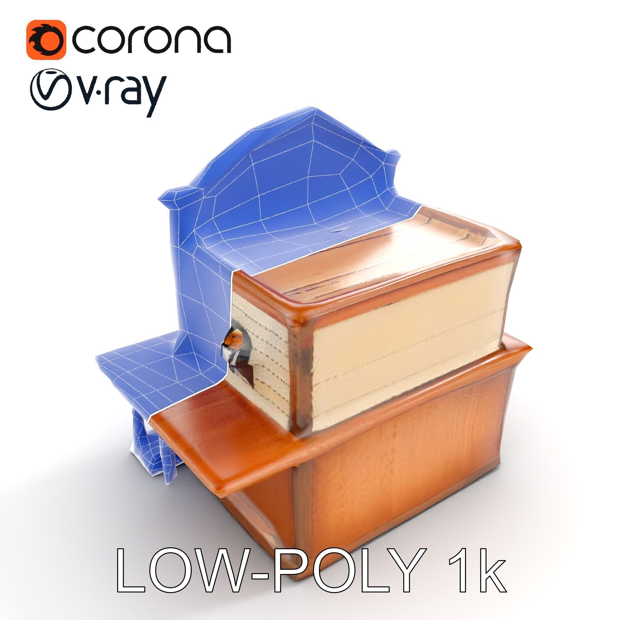 Western Saloon Building D Model Pack Low-poly 3D model_19