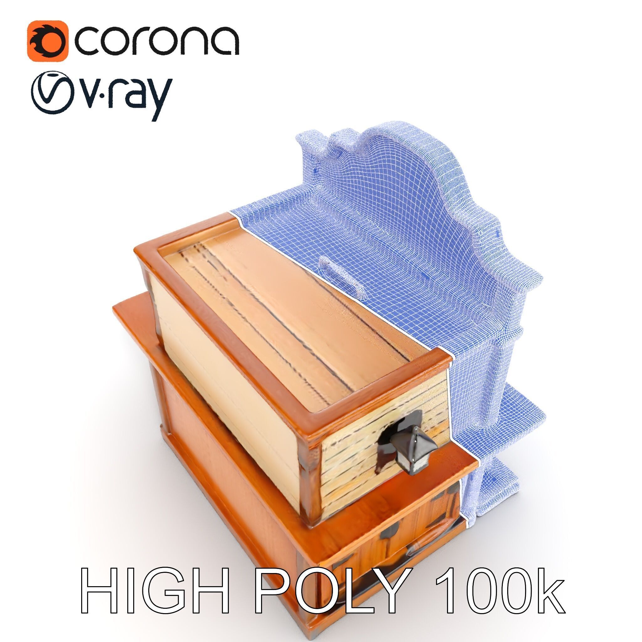 Western Saloon Building D Model Pack Low-poly 3D model_35