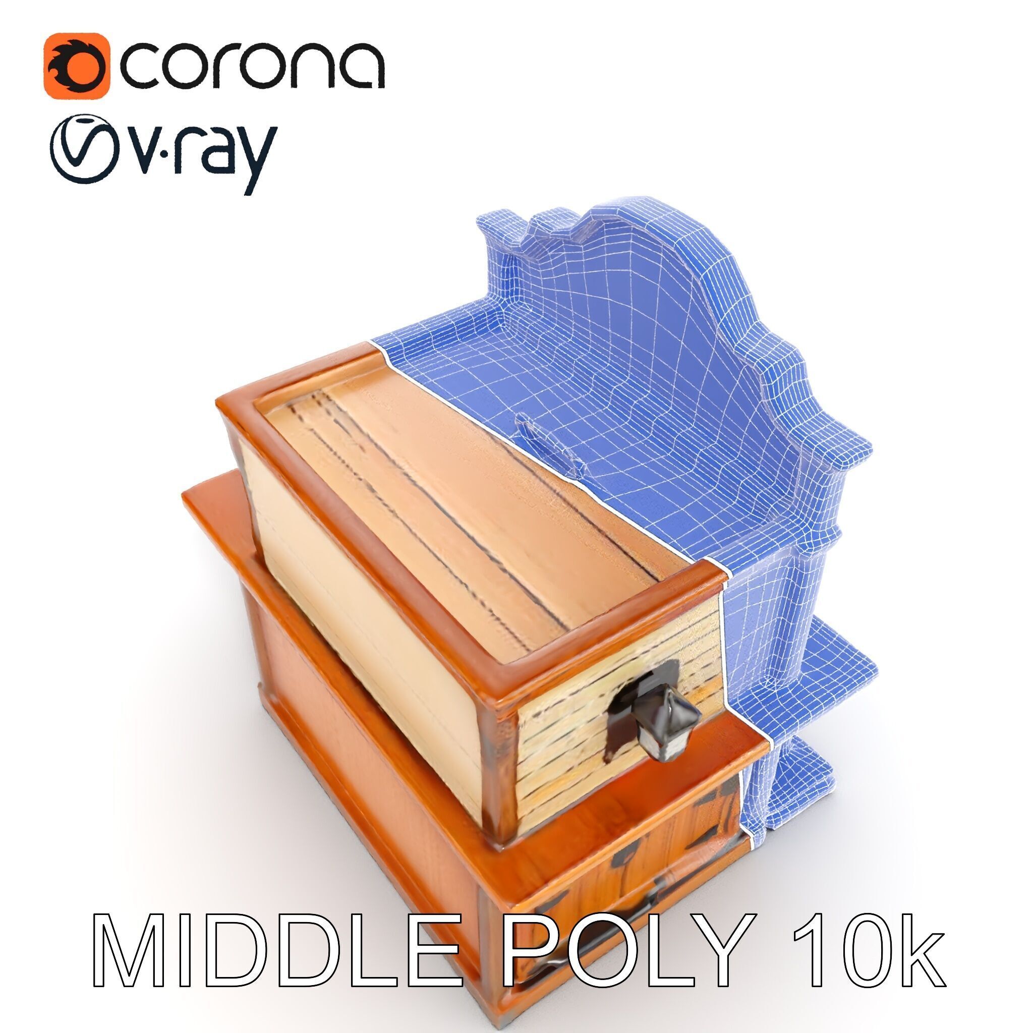 Western Saloon Building D Model Pack Low-poly 3D model_13