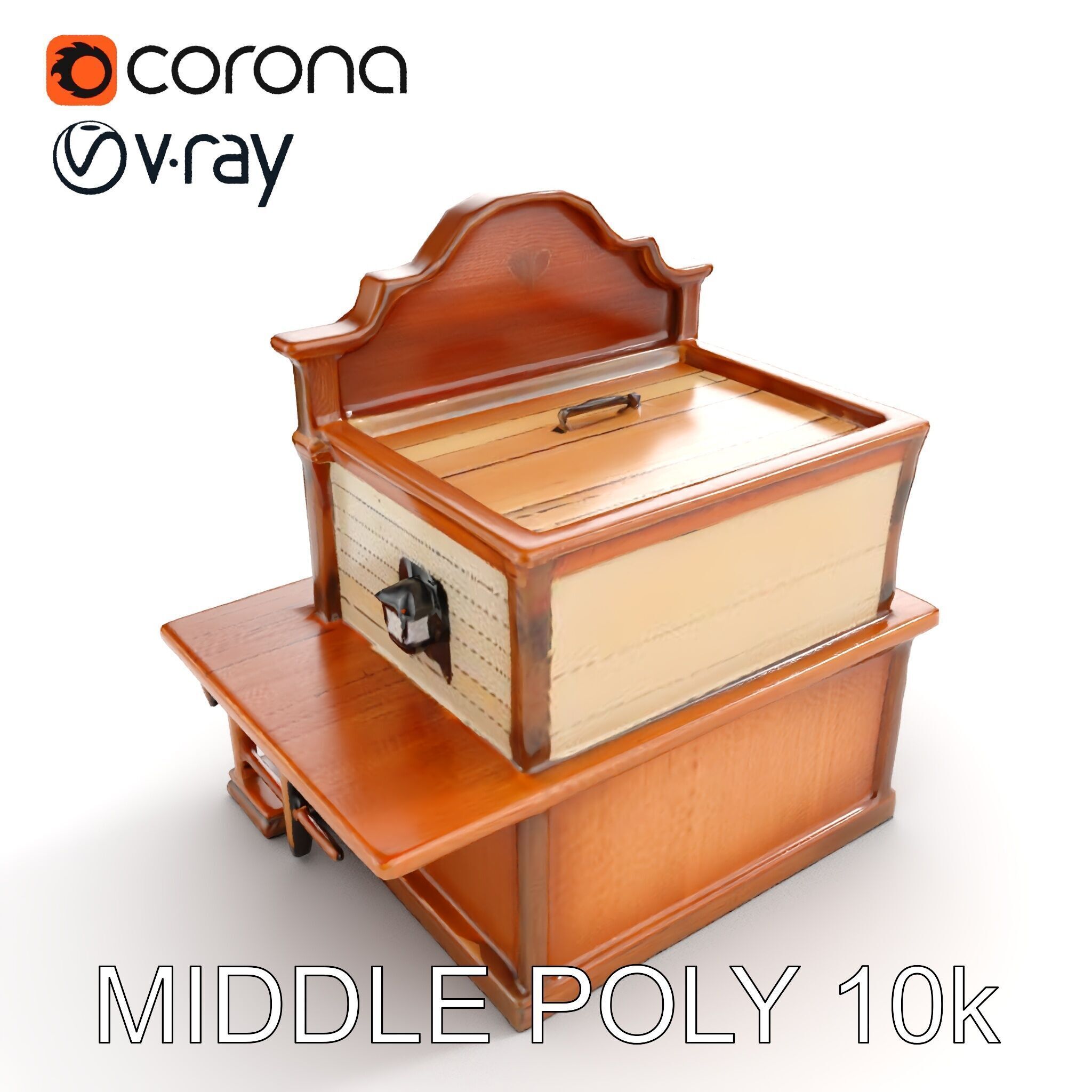 Western Saloon Building D Model Pack Low-poly 3D model_6