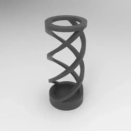 Spiral Pen Holder Box  Stylish Twisted Helix Desk Organizer