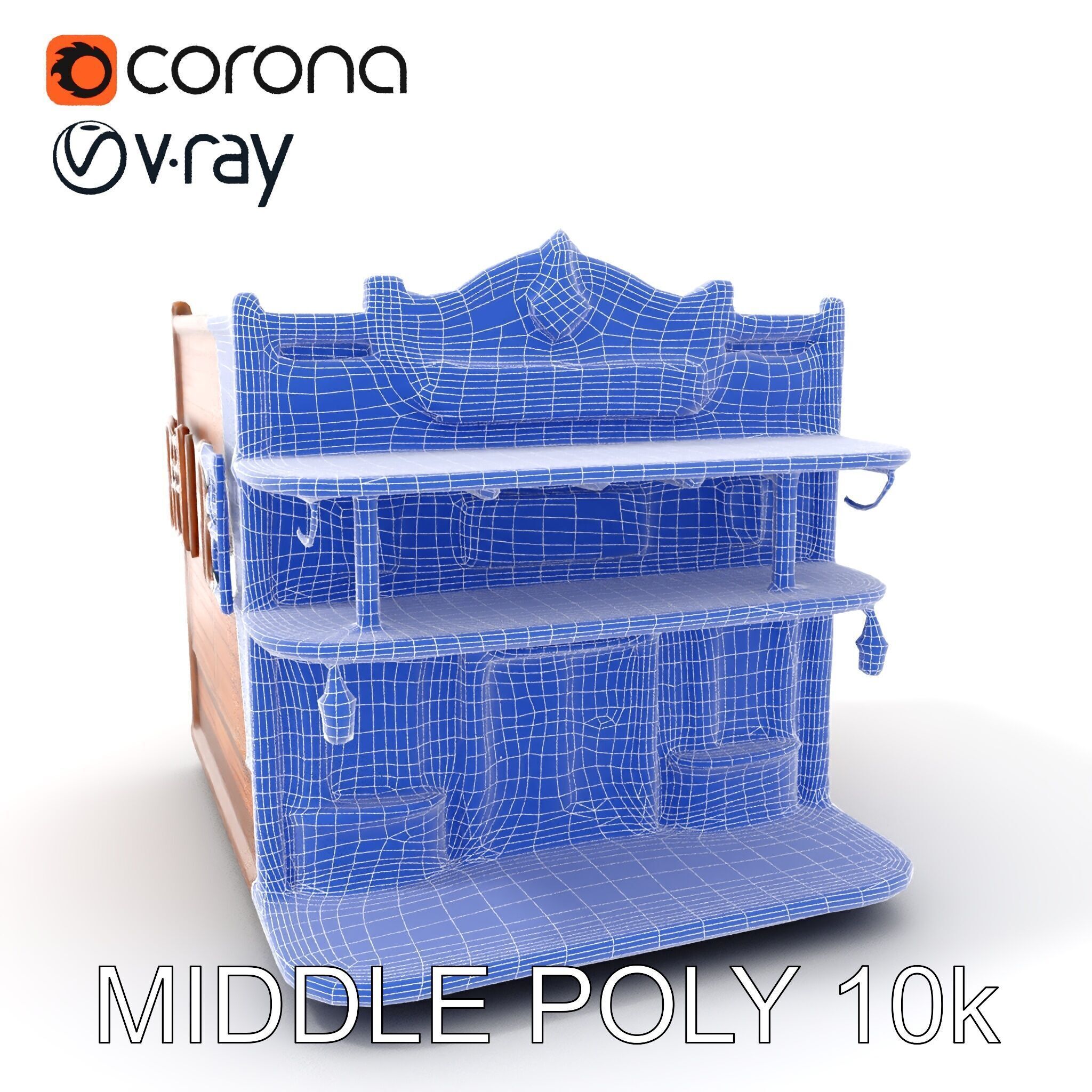 Western Saloon Building Model Pack Low-poly 3D model_29