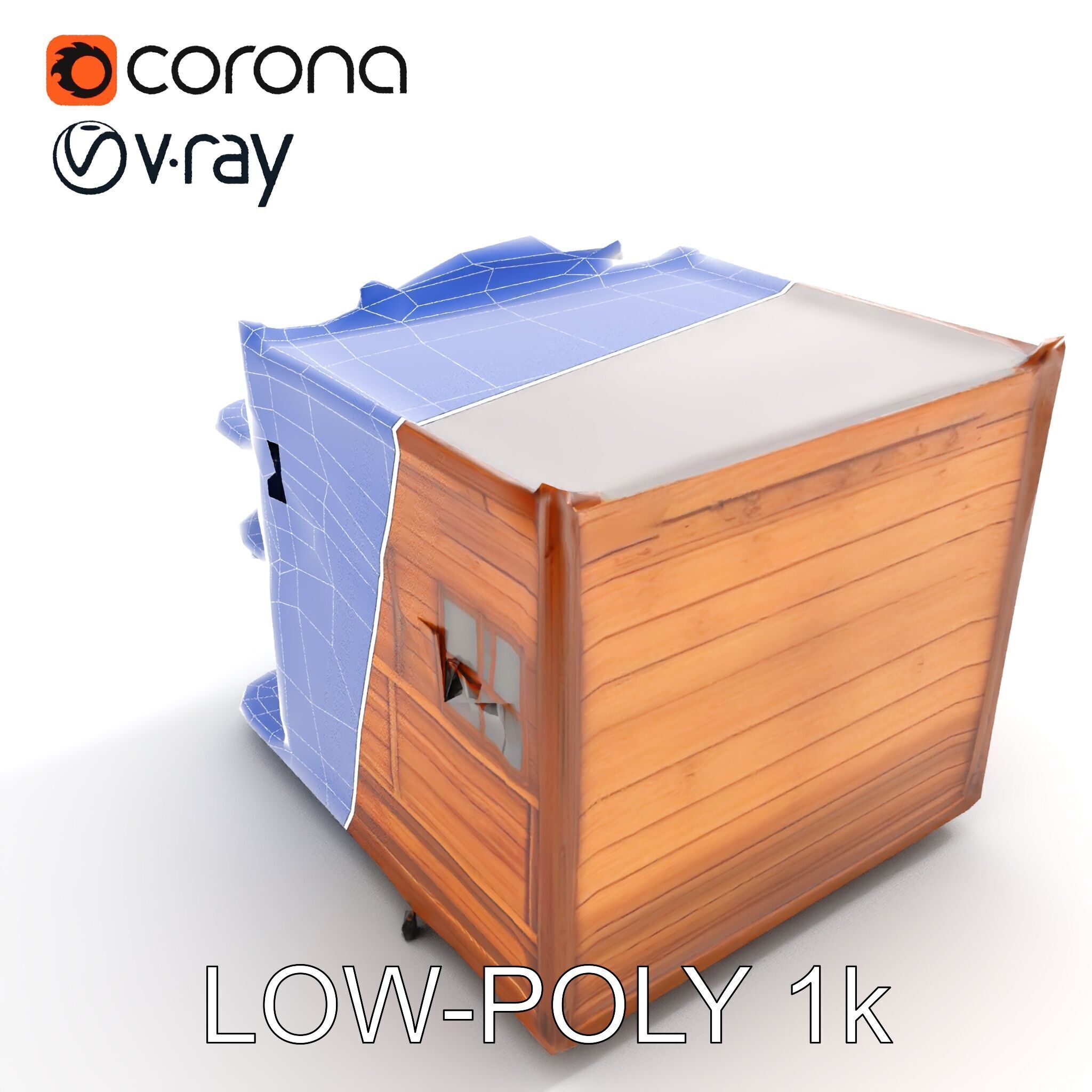 Western Saloon Building Model Pack Low-poly 3D model_25