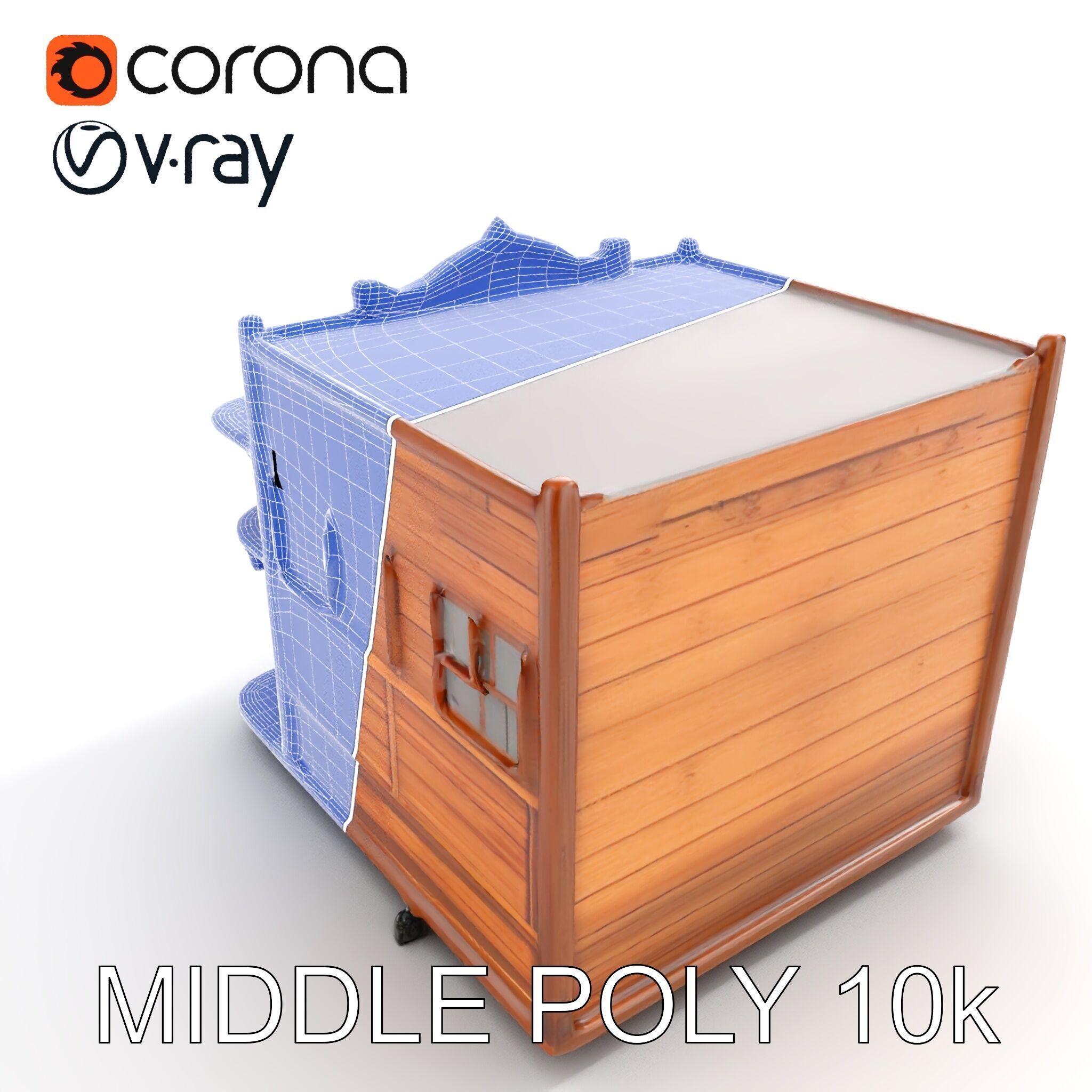 Western Saloon Building Model Pack Low-poly 3D model_18
