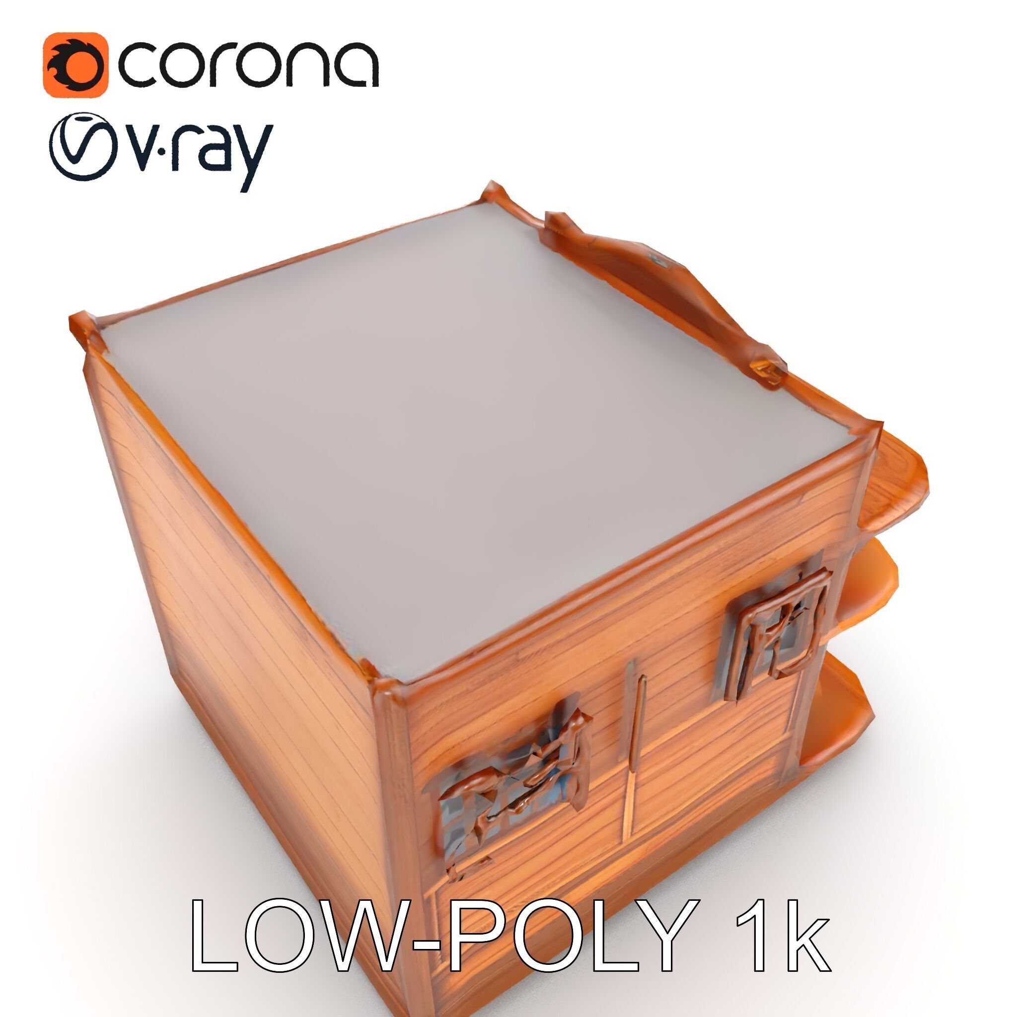 Western Saloon Building Model Pack Low-poly 3D model_30