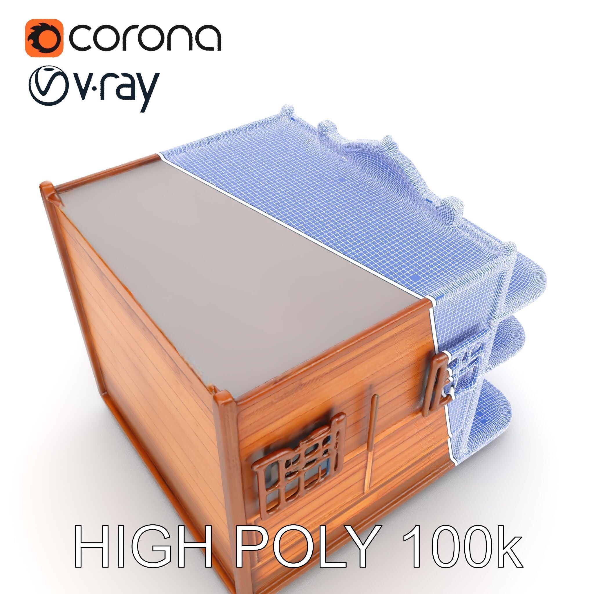 Western Saloon Building Model Pack Low-poly 3D model_33