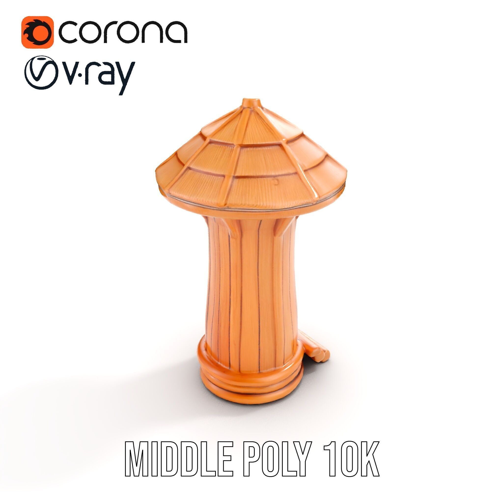 Wooden Treehouse Tower Model Pack Low-poly 3D model_9