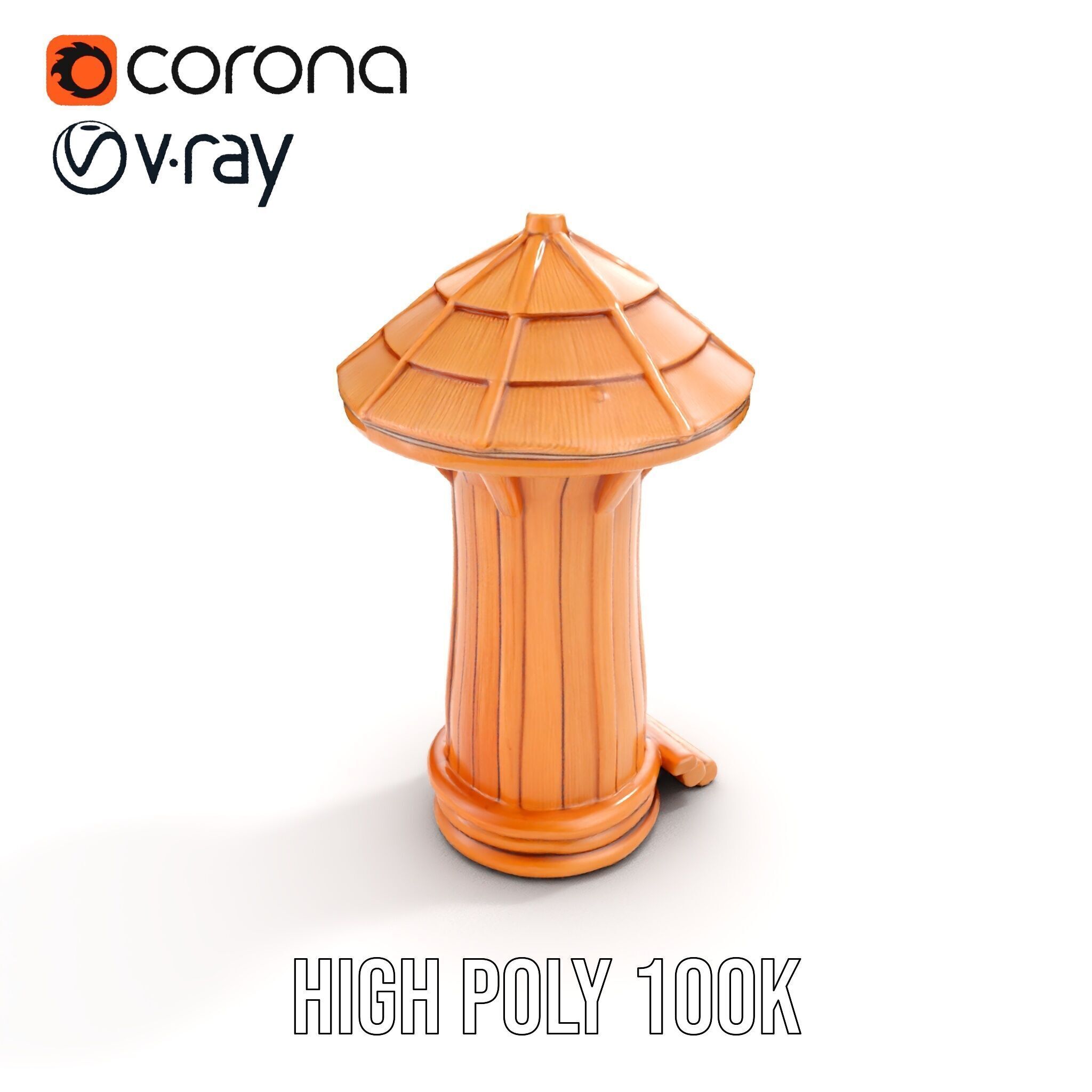 Wooden Treehouse Tower Model Pack Low-poly 3D model_13