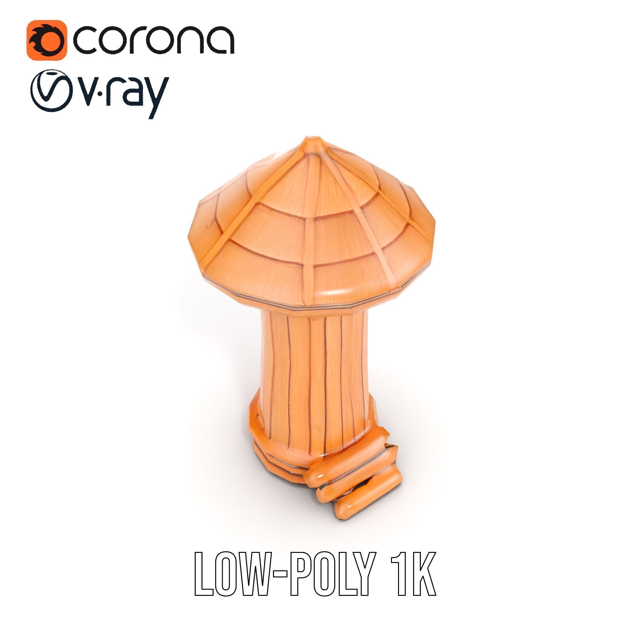 Wooden Treehouse Tower Model Pack Low-poly 3D model_12