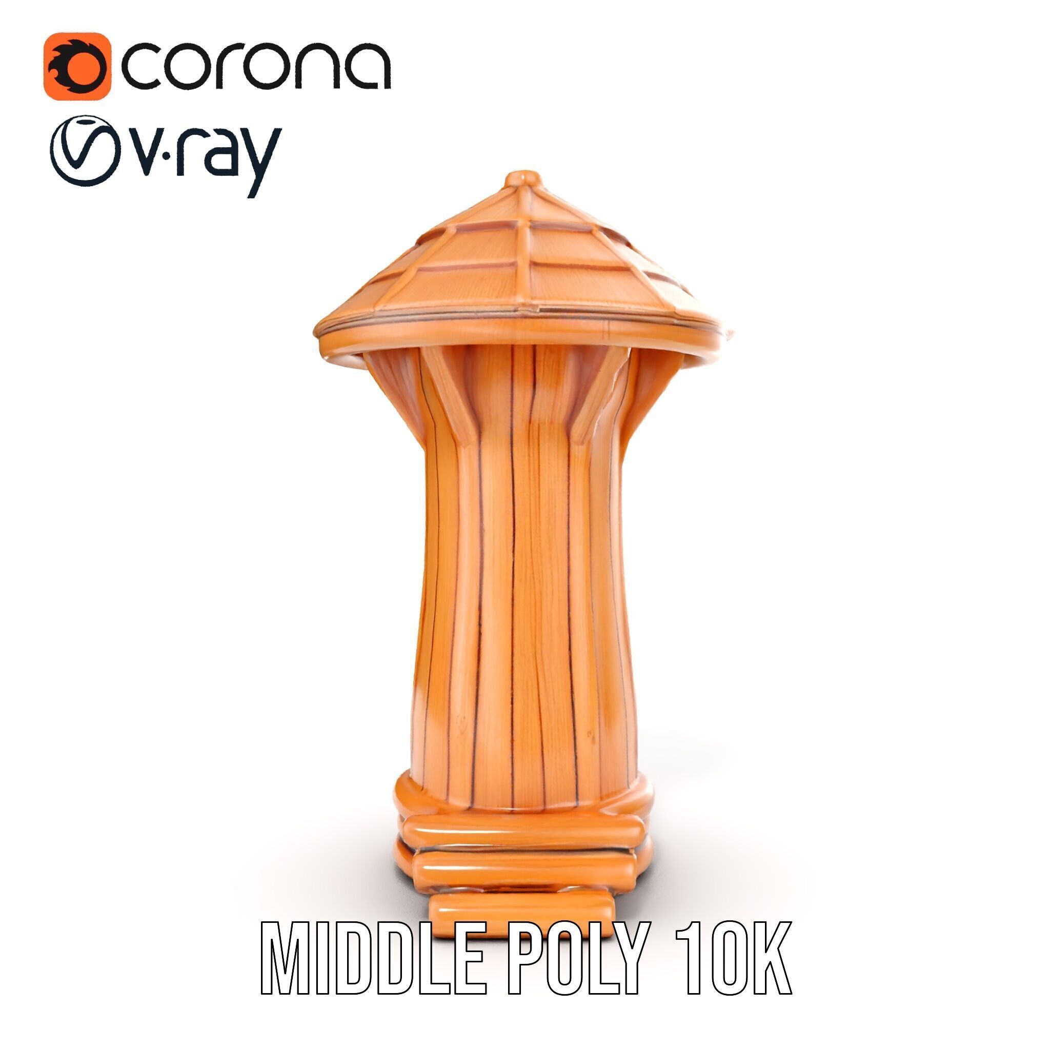 Wooden Treehouse Tower Model Pack Low-poly 3D model_25