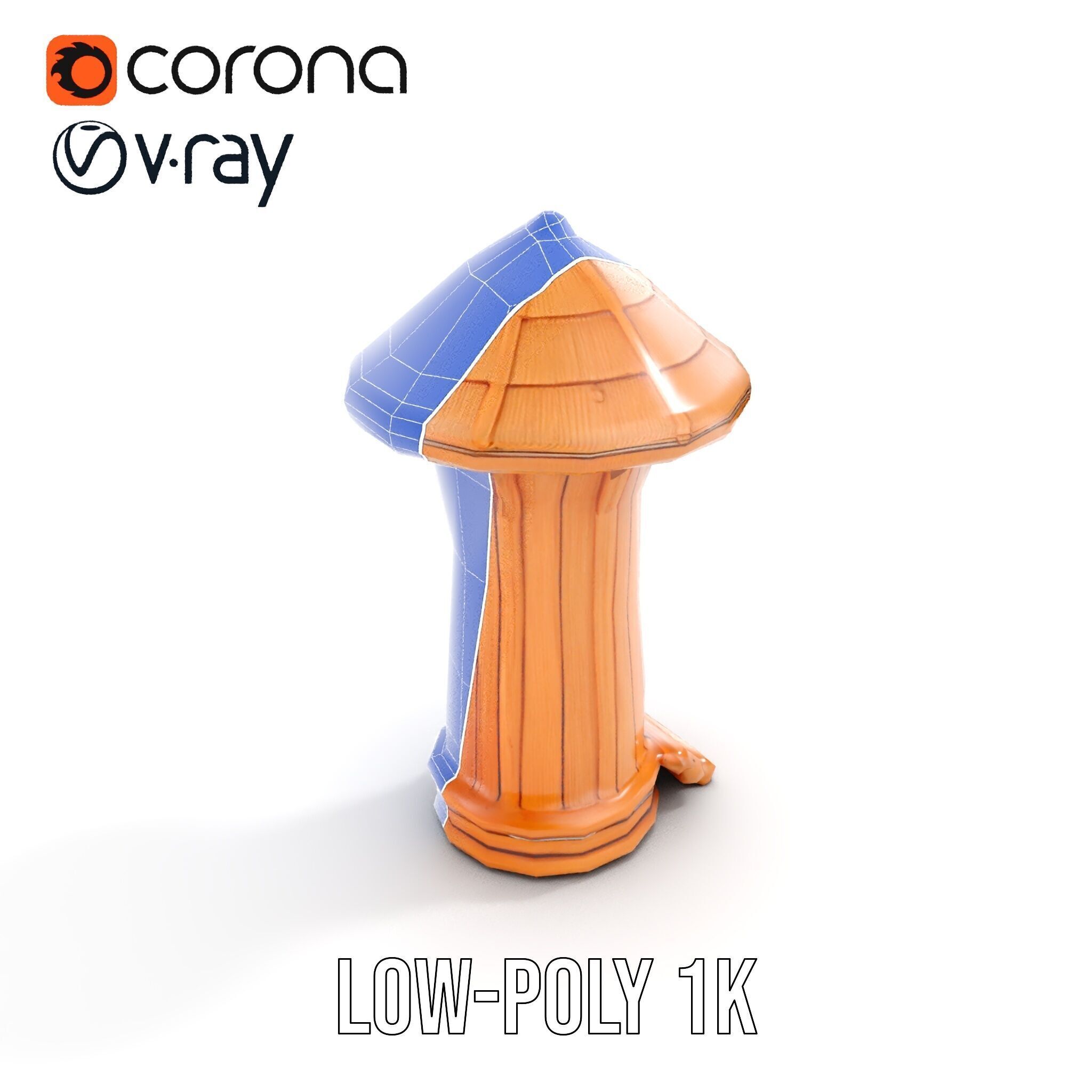 Wooden Treehouse Tower Model Pack Low-poly 3D model_8