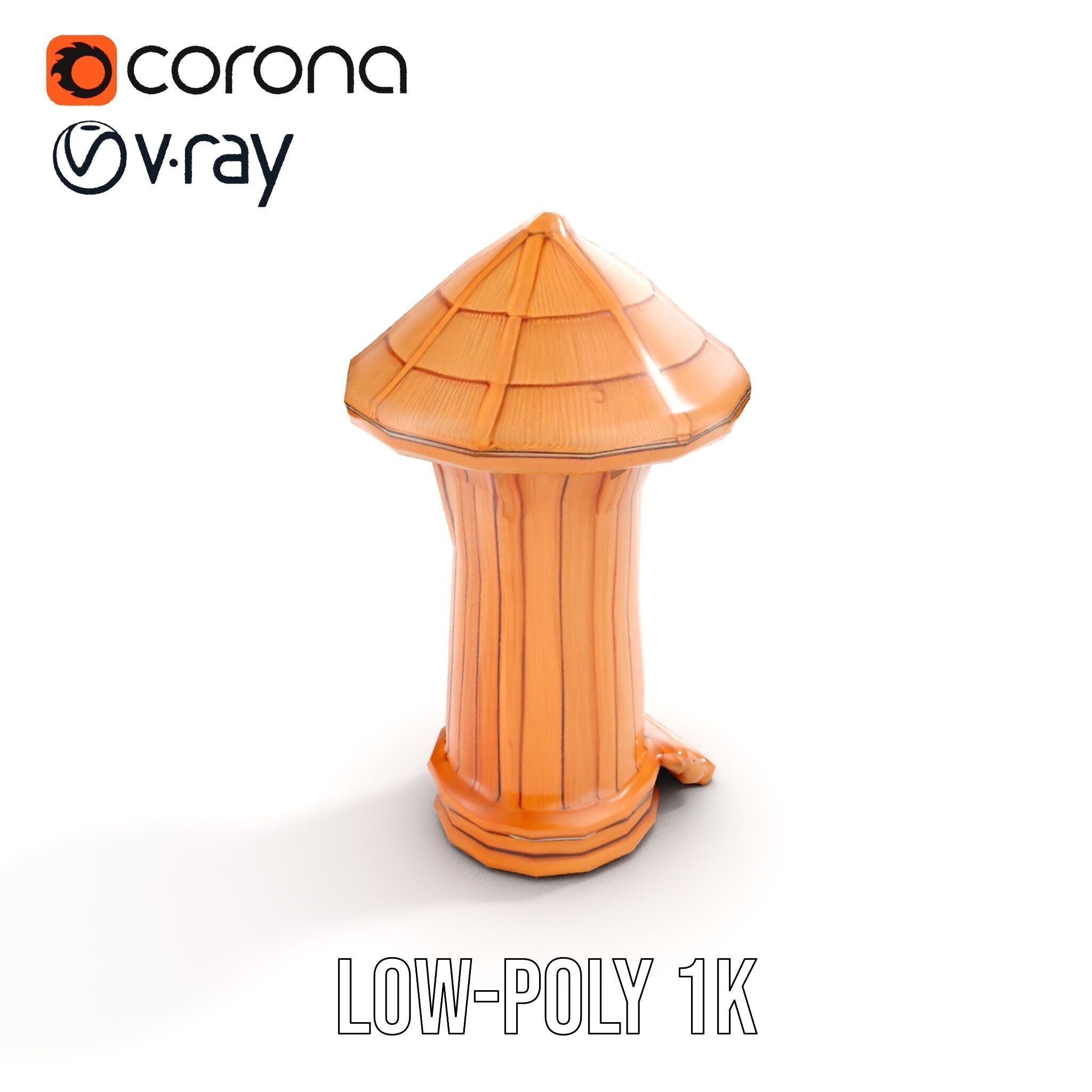 Wooden Treehouse Tower Model Pack Low-poly 3D model_23