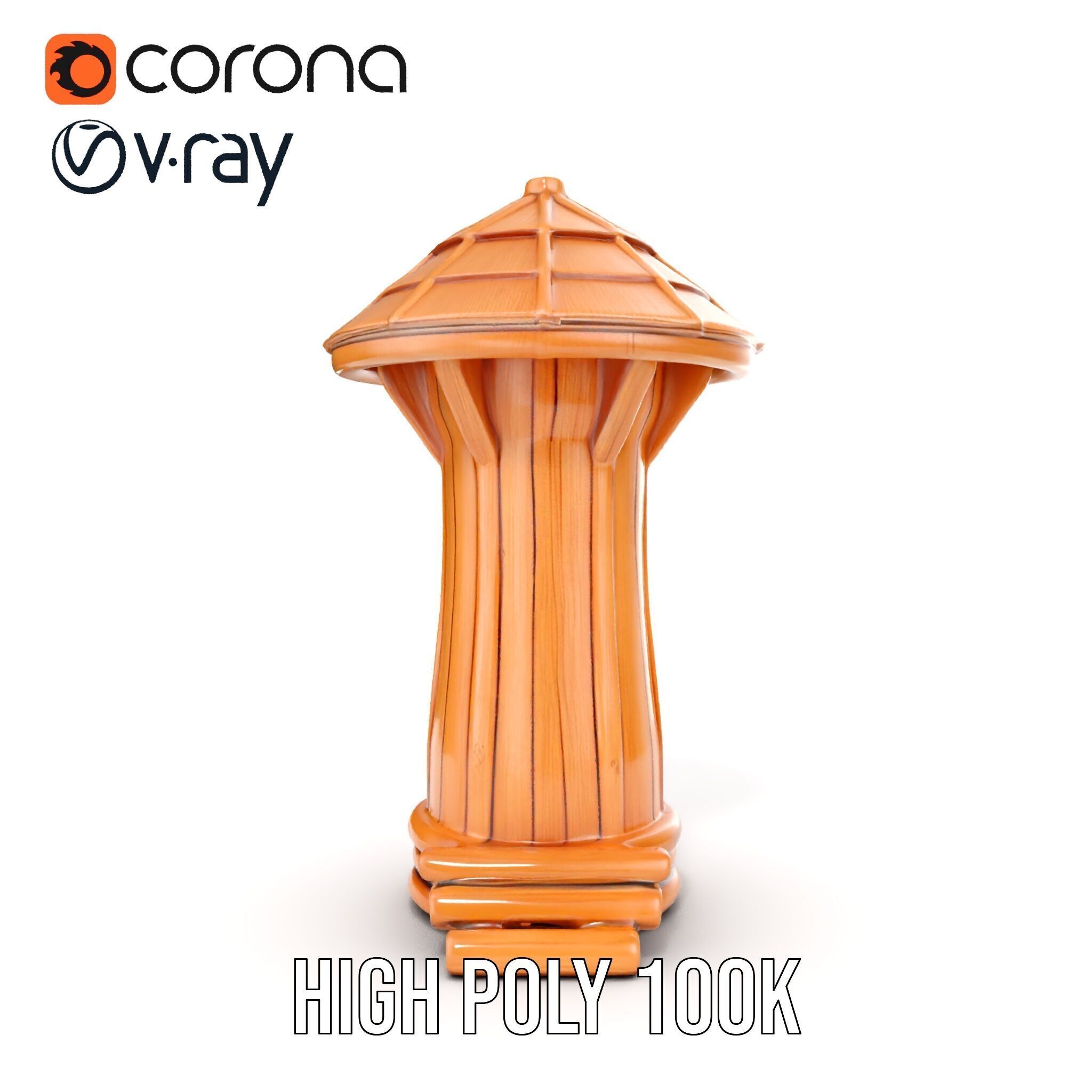 Wooden Treehouse Tower Model Pack Low-poly 3D model_19