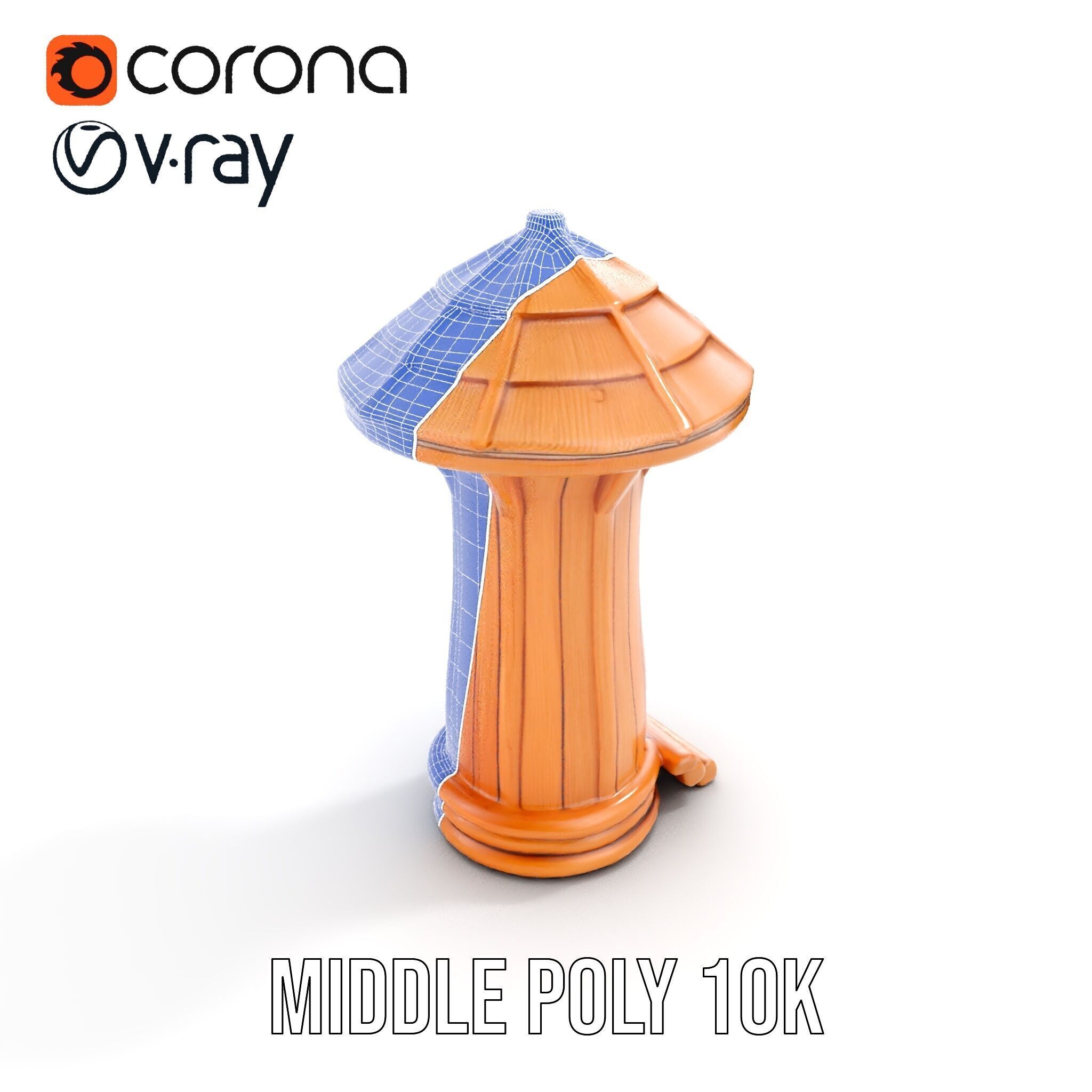Wooden Treehouse Tower Model Pack Low-poly 3D model_11