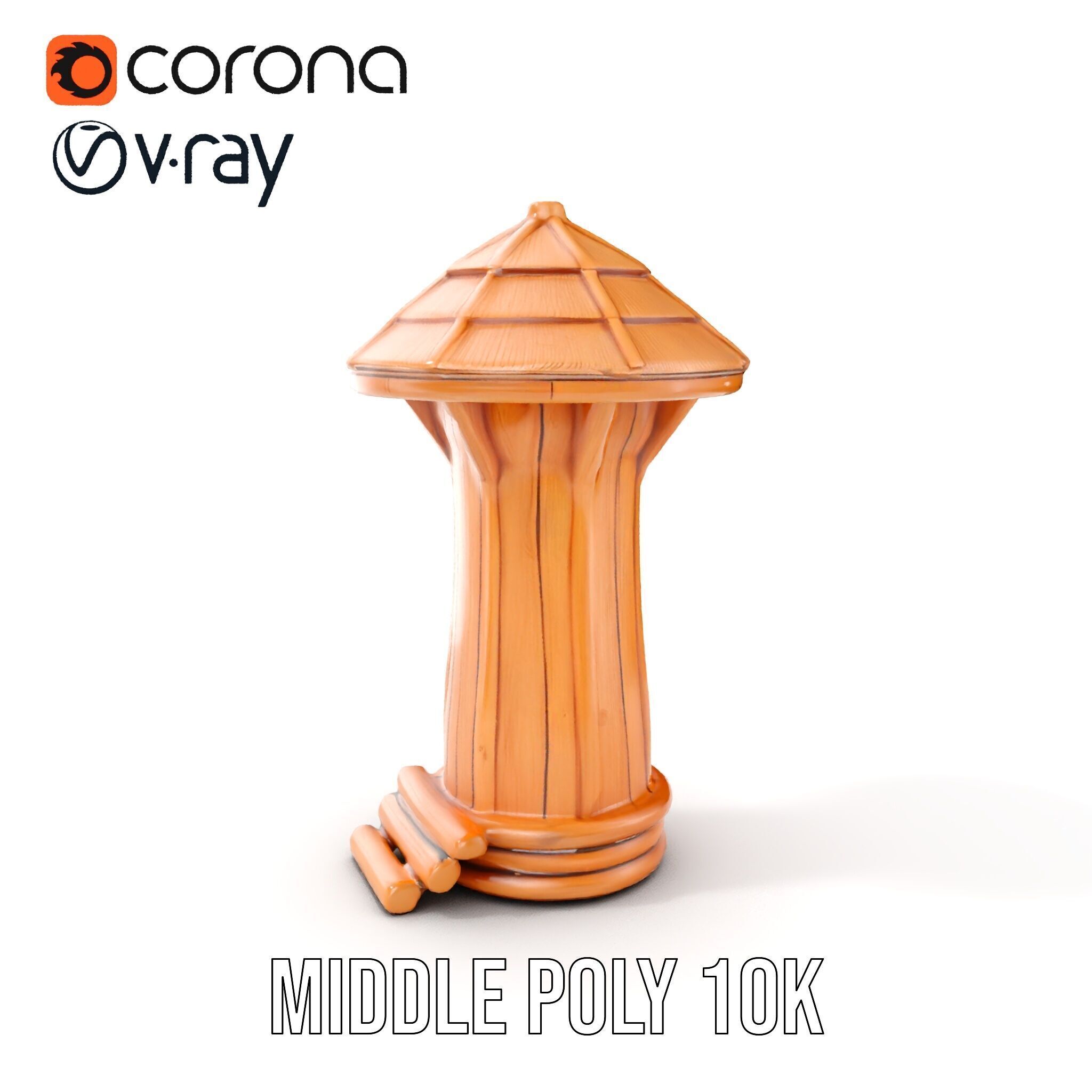 Wooden Treehouse Tower Model Pack Low-poly 3D model_20