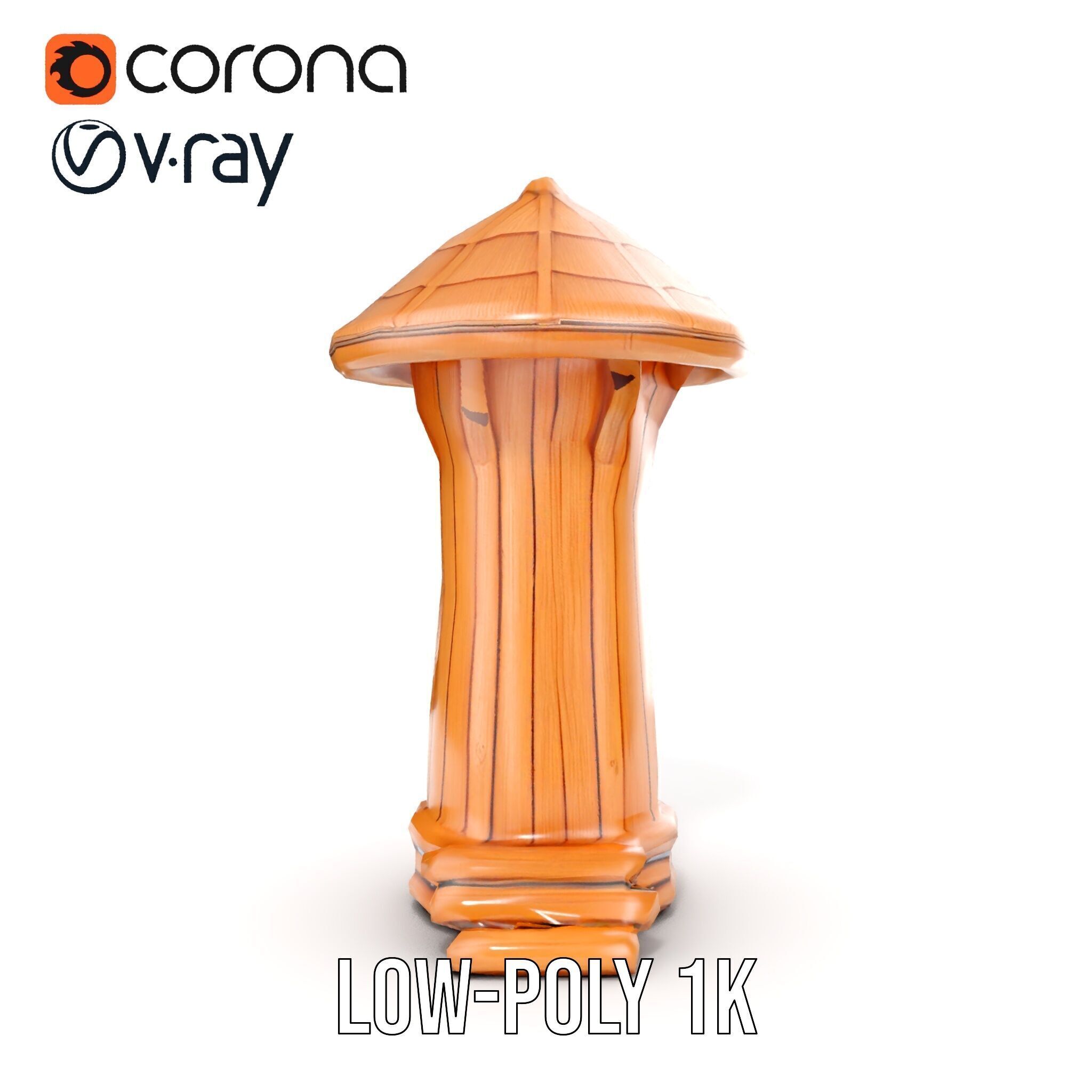 Wooden Treehouse Tower Model Pack Low-poly 3D model_15