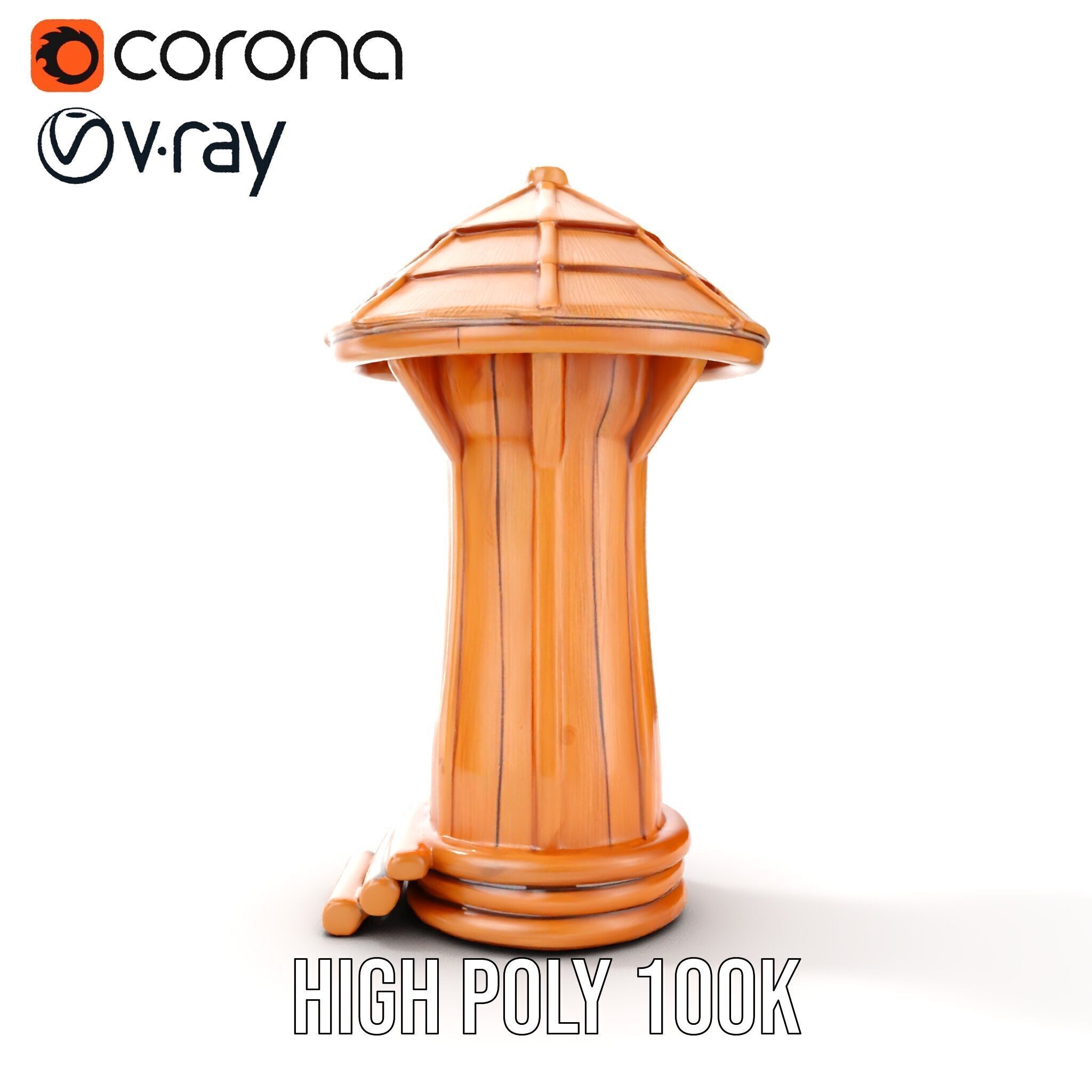 Wooden Treehouse Tower Model Pack Low-poly 3D model_24