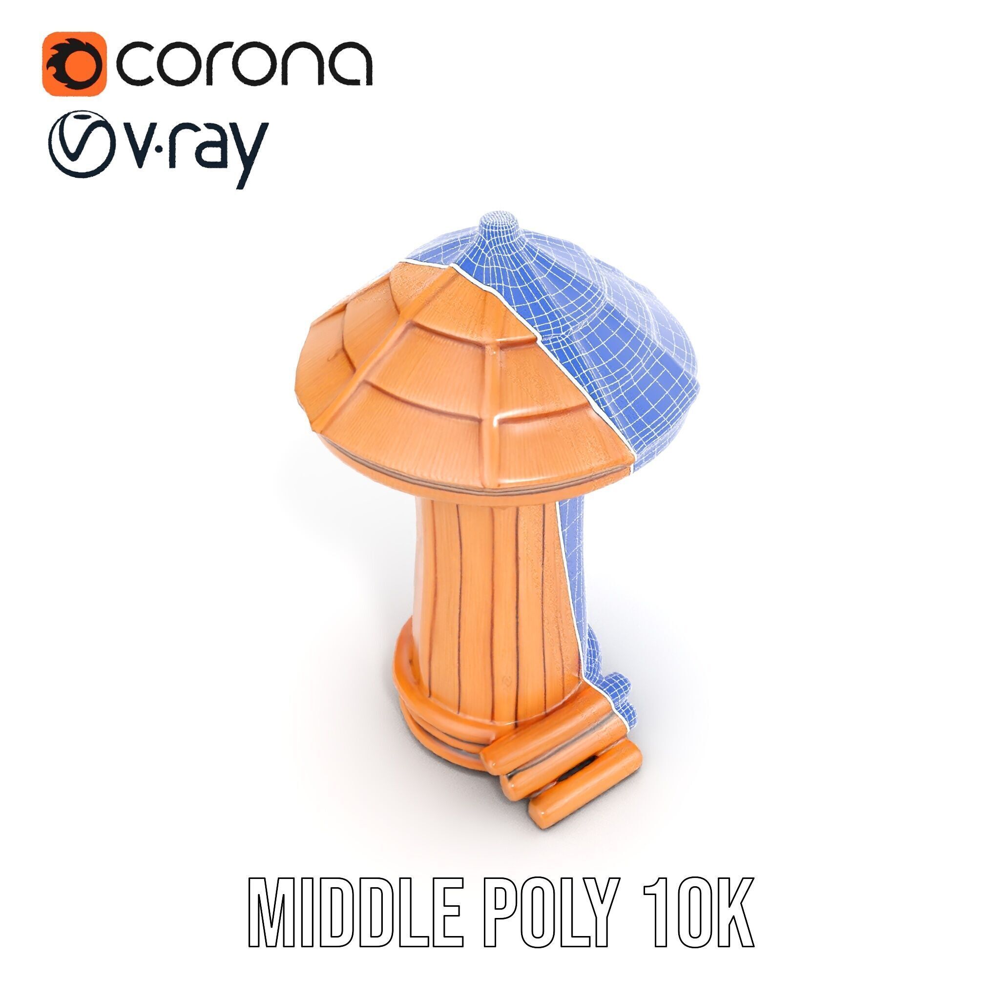 Wooden Treehouse Tower Model Pack Low-poly 3D model_14