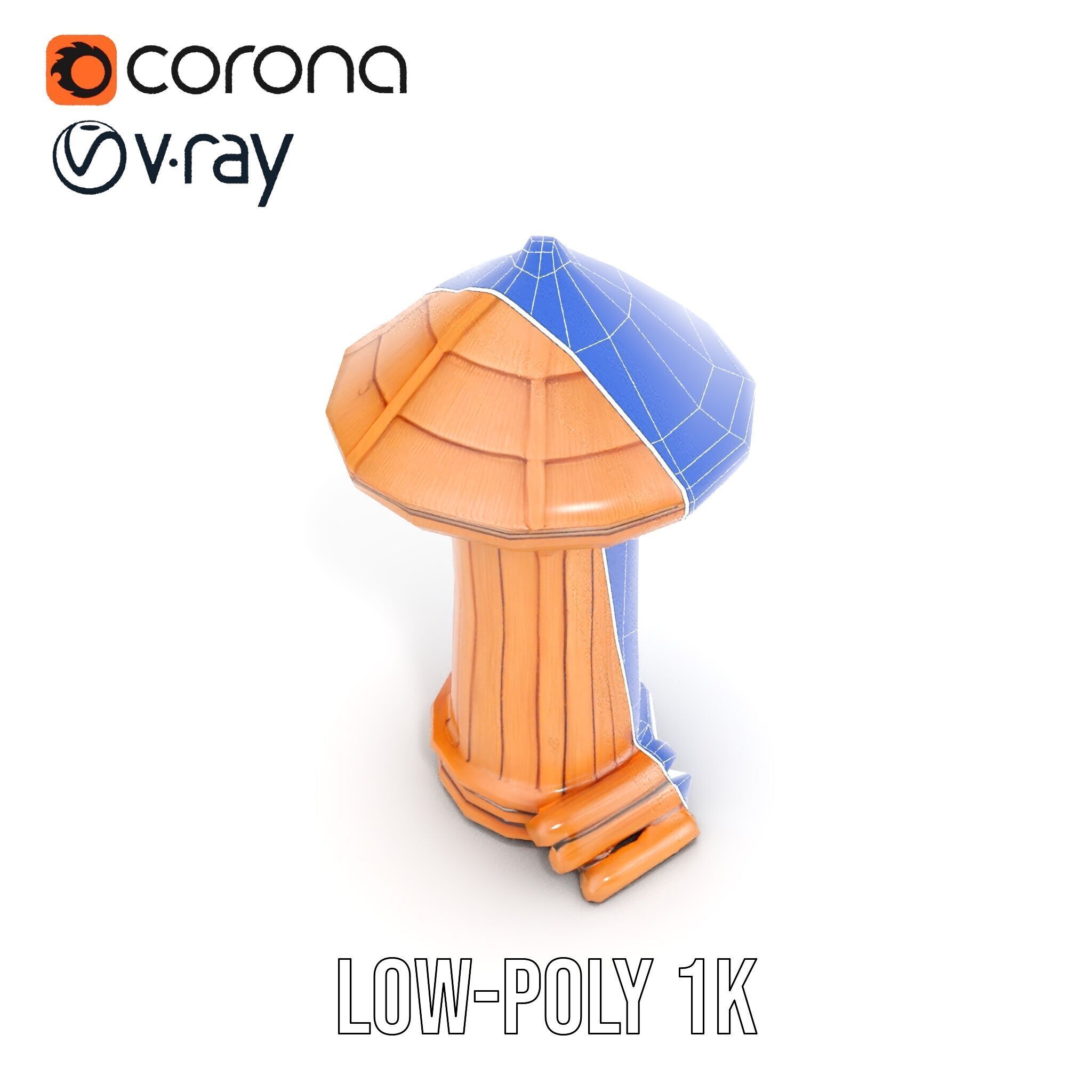 Wooden Treehouse Tower Model Pack Low-poly 3D model_10