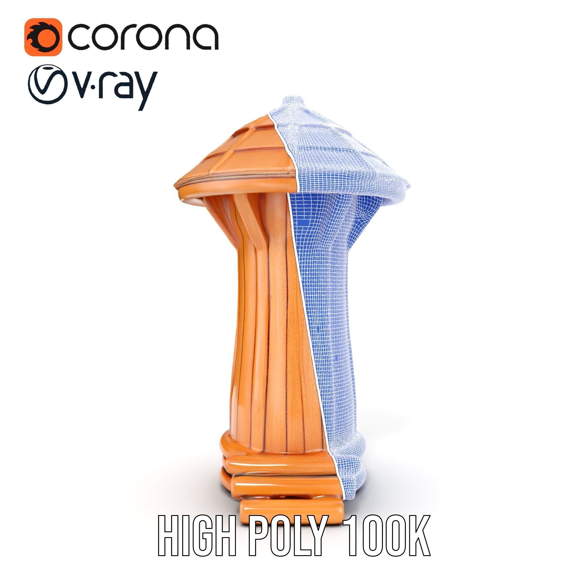 Wooden Treehouse Tower Model Pack Low-poly 3D model_30