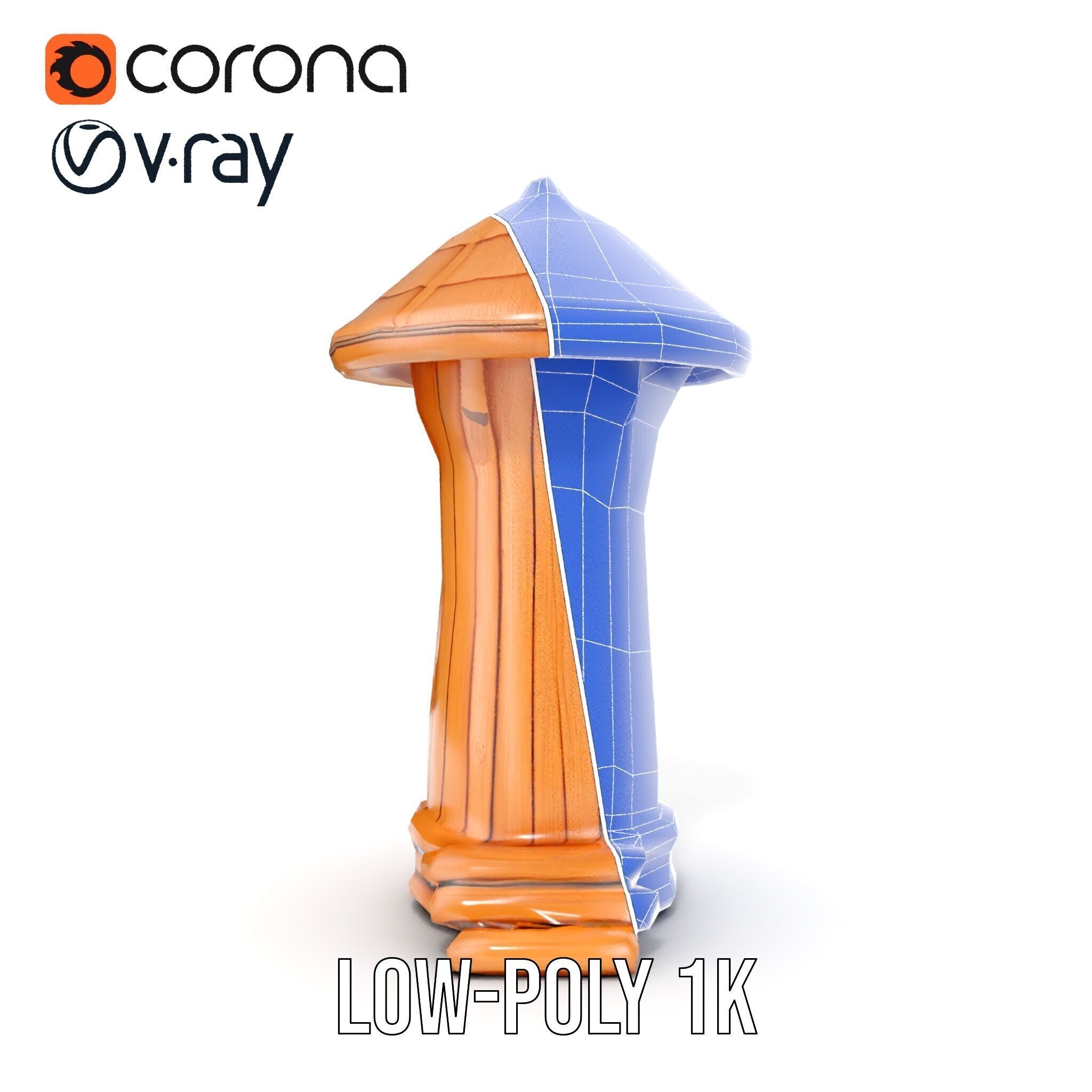 Wooden Treehouse Tower Model Pack Low-poly 3D model_32