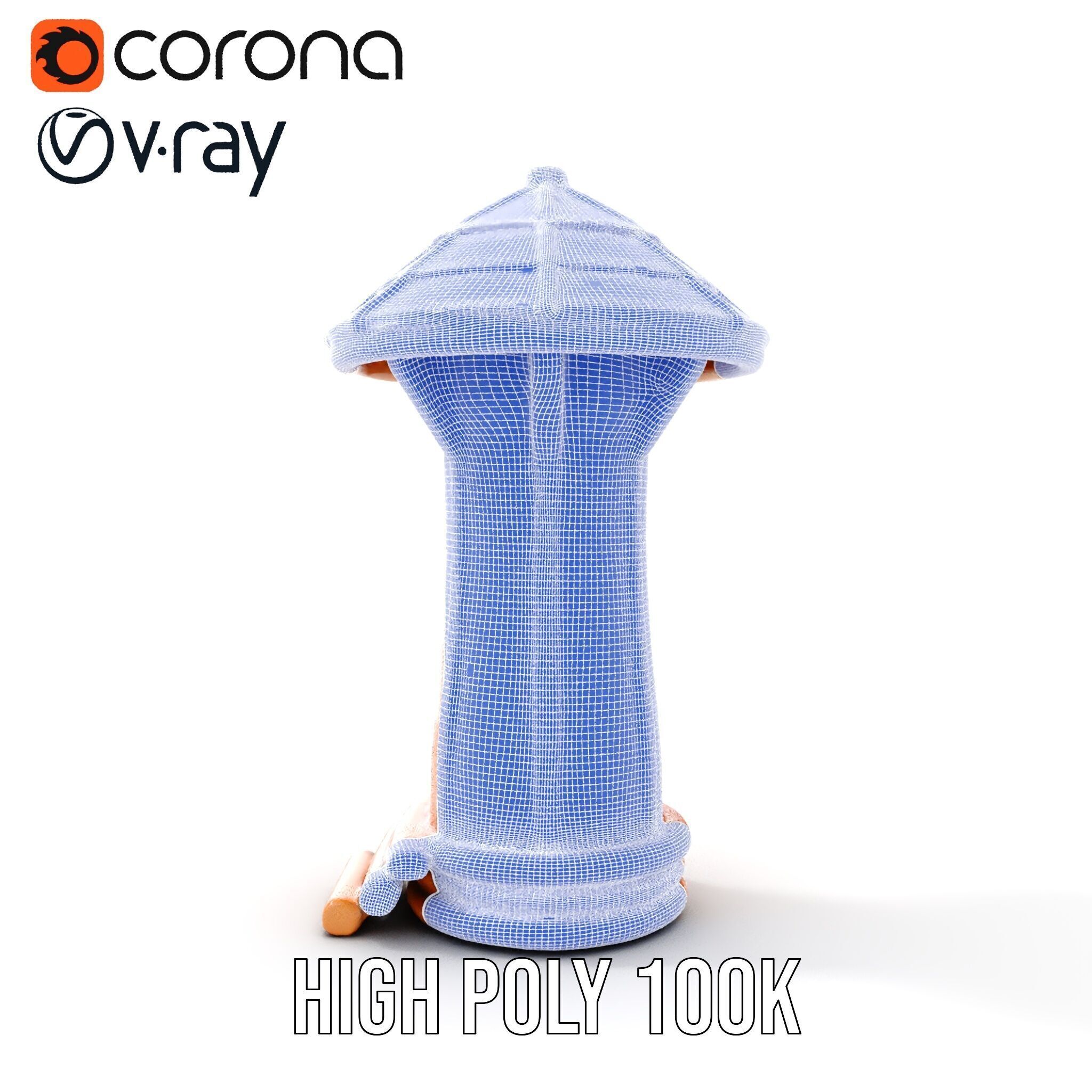 Wooden Treehouse Tower Model Pack Low-poly 3D model_33