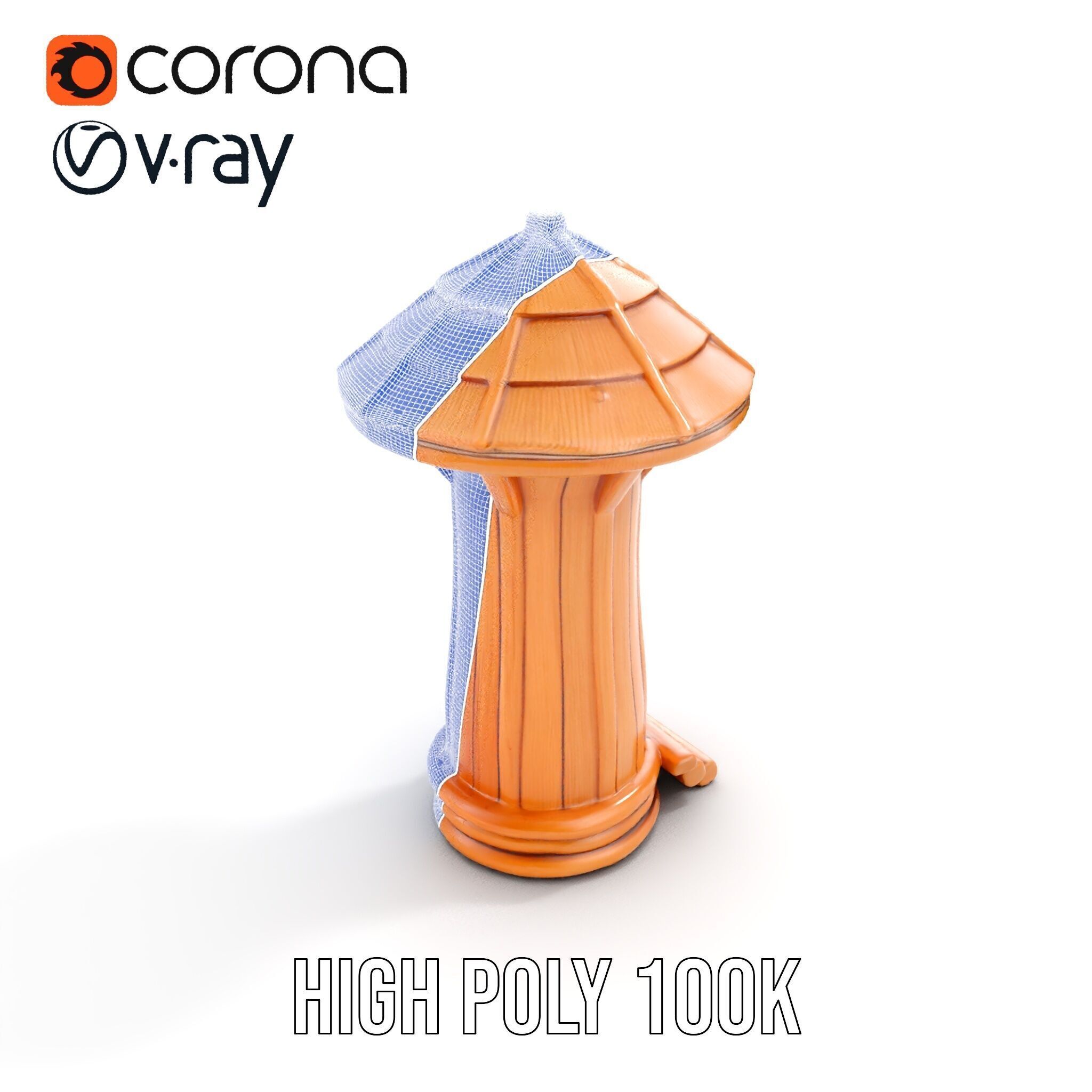 Wooden Treehouse Tower Model Pack Low-poly 3D model_27