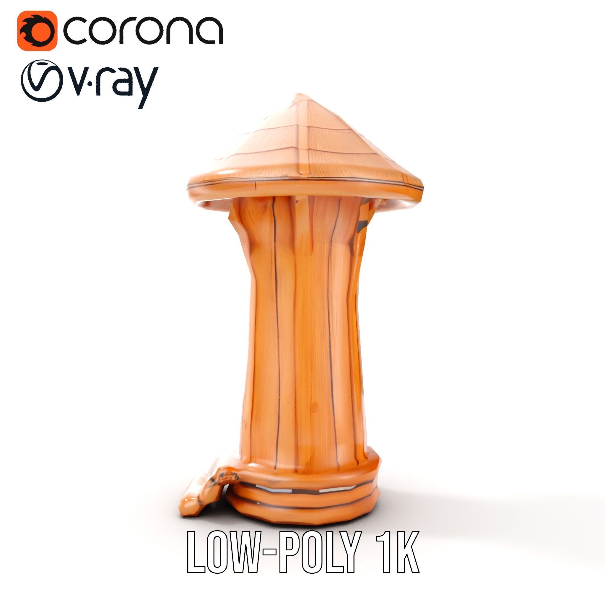 Wooden Treehouse Tower Model Pack Low-poly 3D model_26