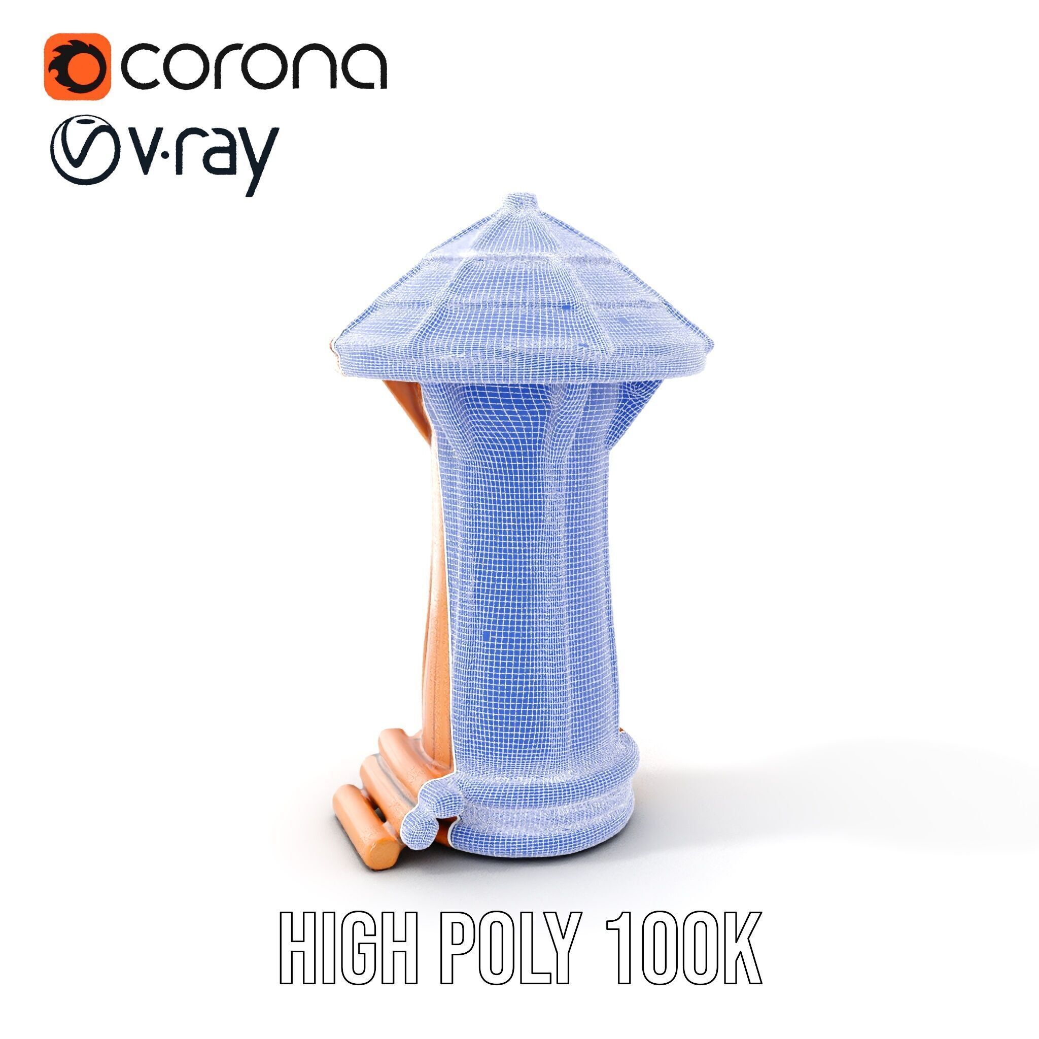 Wooden Treehouse Tower Model Pack Low-poly 3D model_5