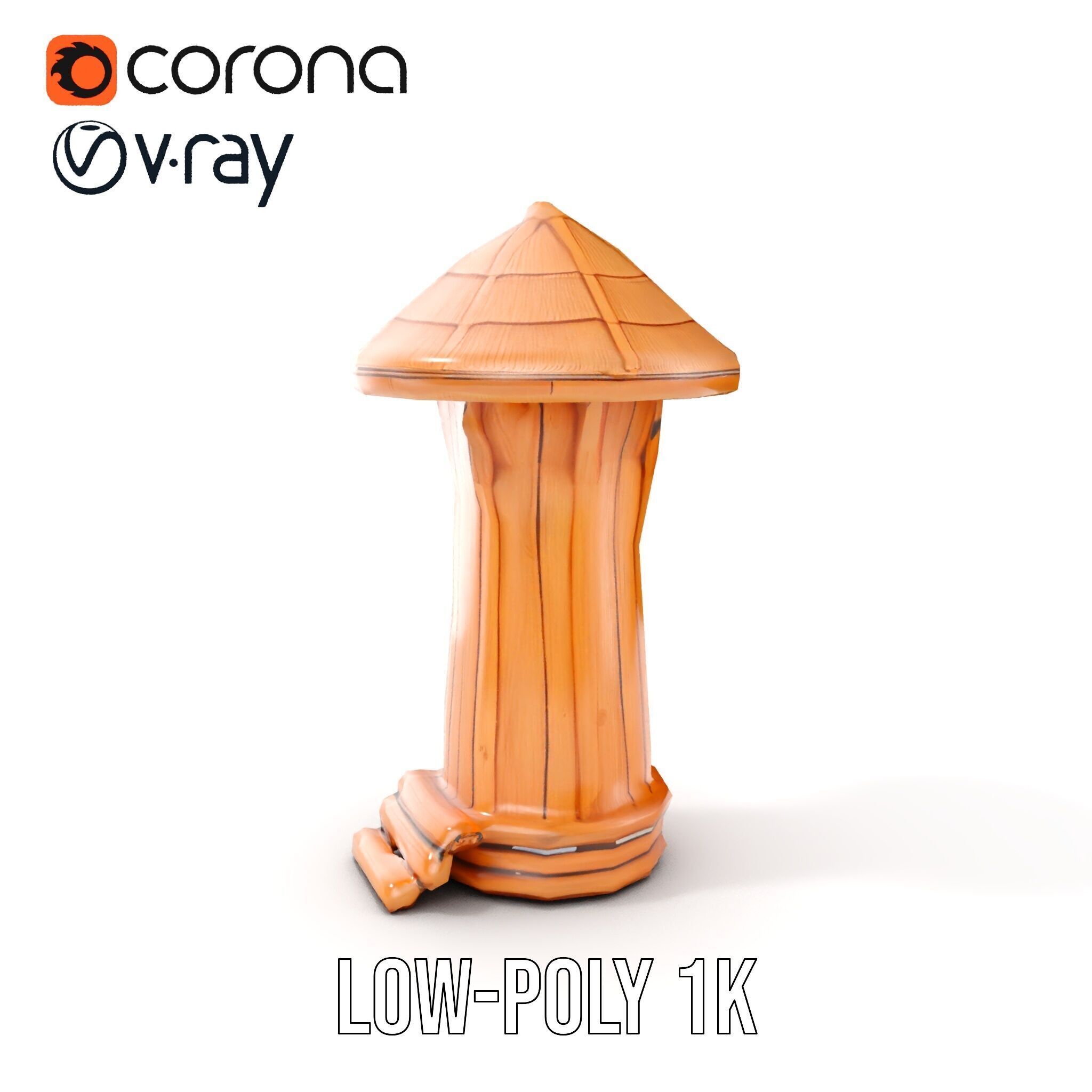 Wooden Treehouse Tower Model Pack Low-poly 3D model_18