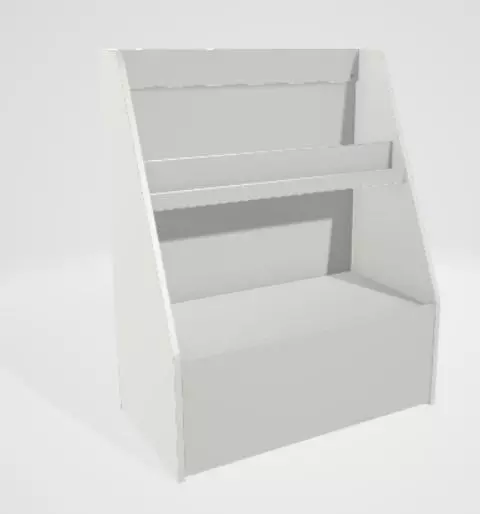 3d bookshelf for interior 3D model_0