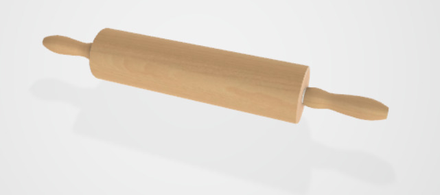 3d pizza dough roller for indoor 3D model_2