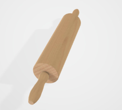 3d pizza dough roller for indoor 3D model_1