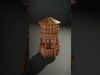 Wooden Water Tower Model Pack for Interactive Use Low-poly 3D model_2
