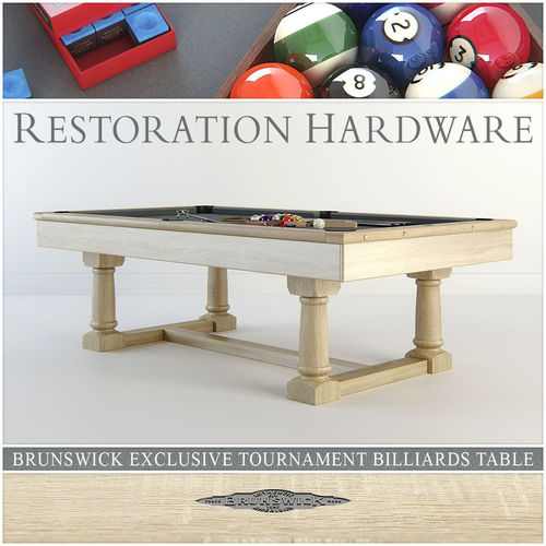RH Brunswick exclusive tournament billiards table 3D model