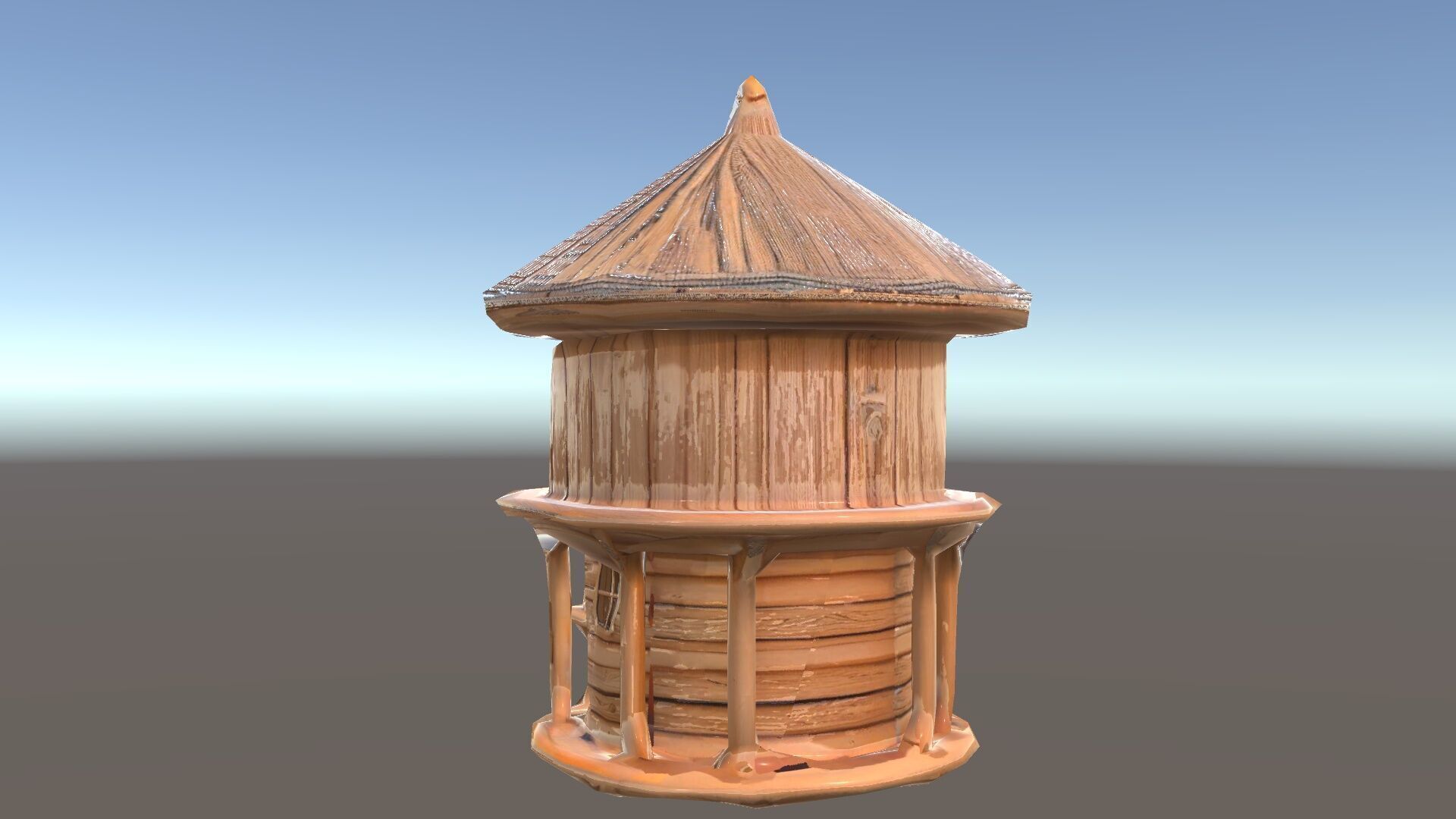 Round Wooden Cabin Model Pack Low-poly 3D model_34
