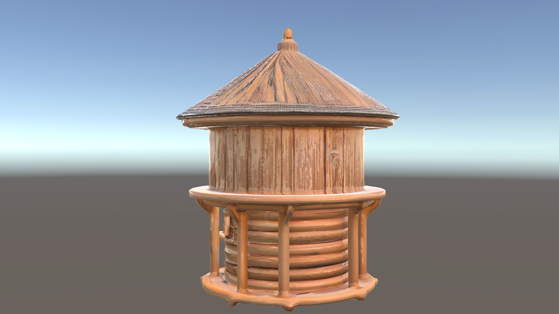 Round Wooden Cabin Model Pack Low-poly 3D model_33