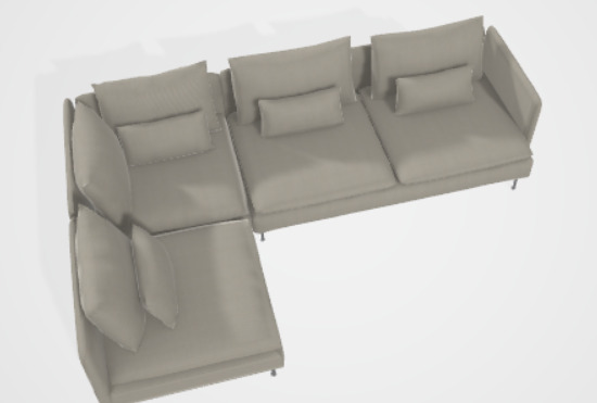 3d sofa 3D model_2