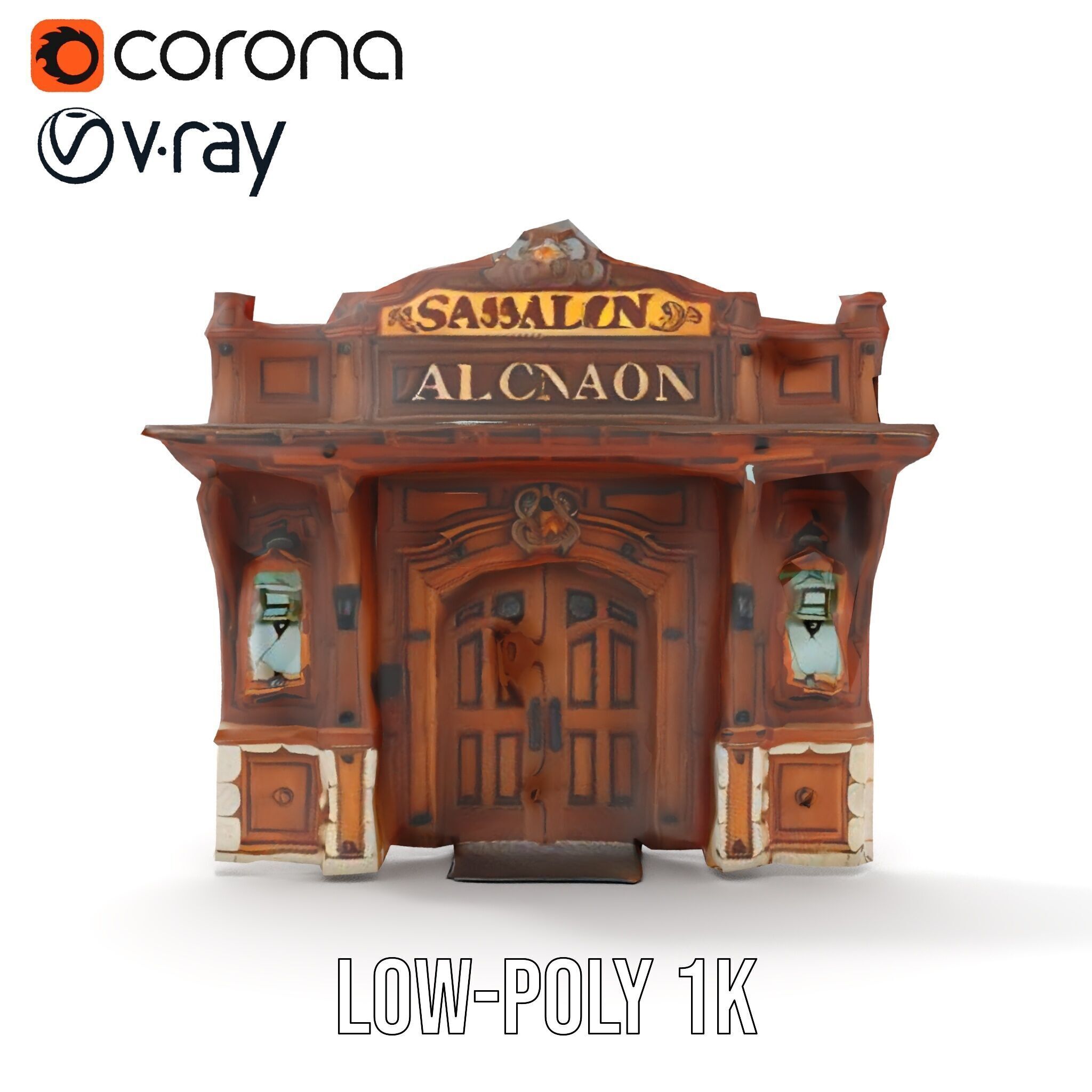 Victorian Style Storefront Model Pack Low-poly 3D model_8